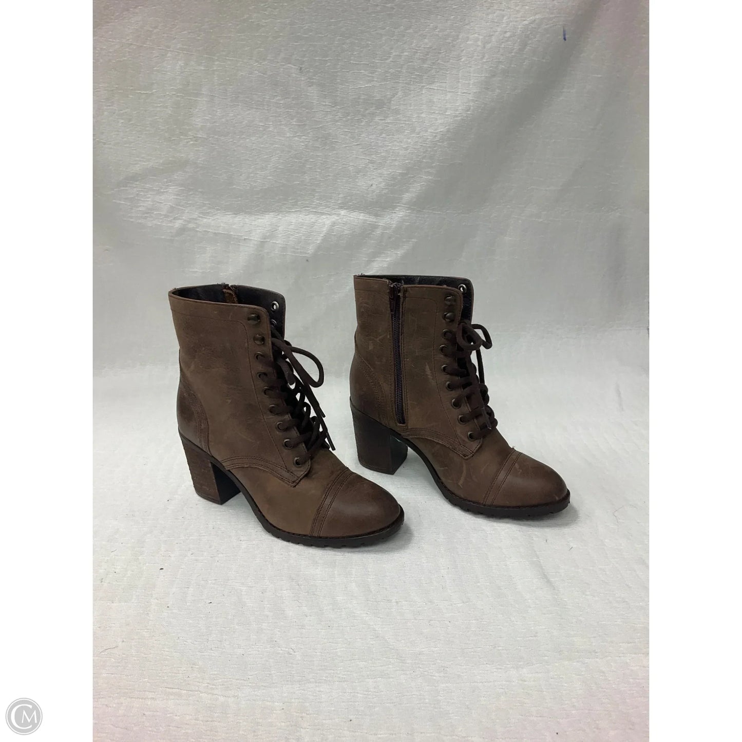 Boots Ankle Heels By Artisan Ny In Brown, Size: 7