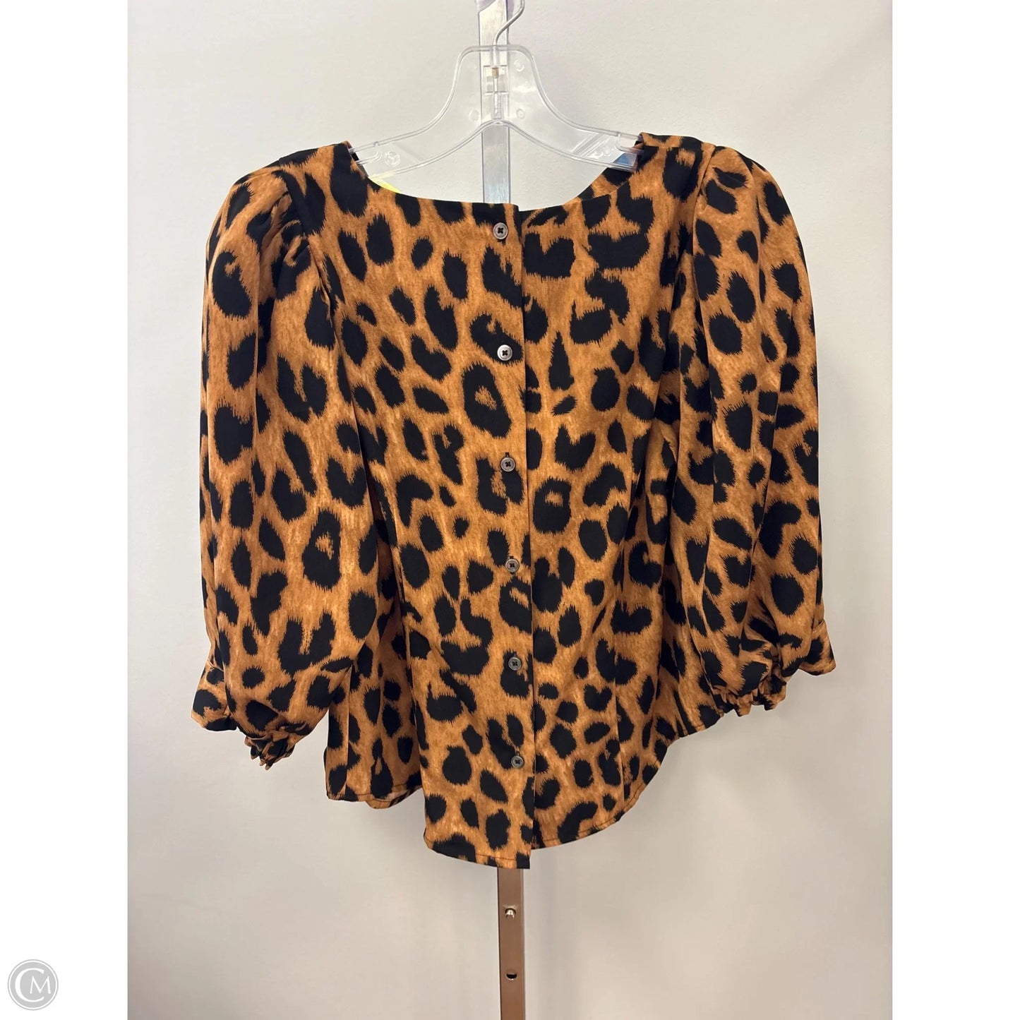Top 3/4 Sleeve By Industry In Animal Print, Size: 6