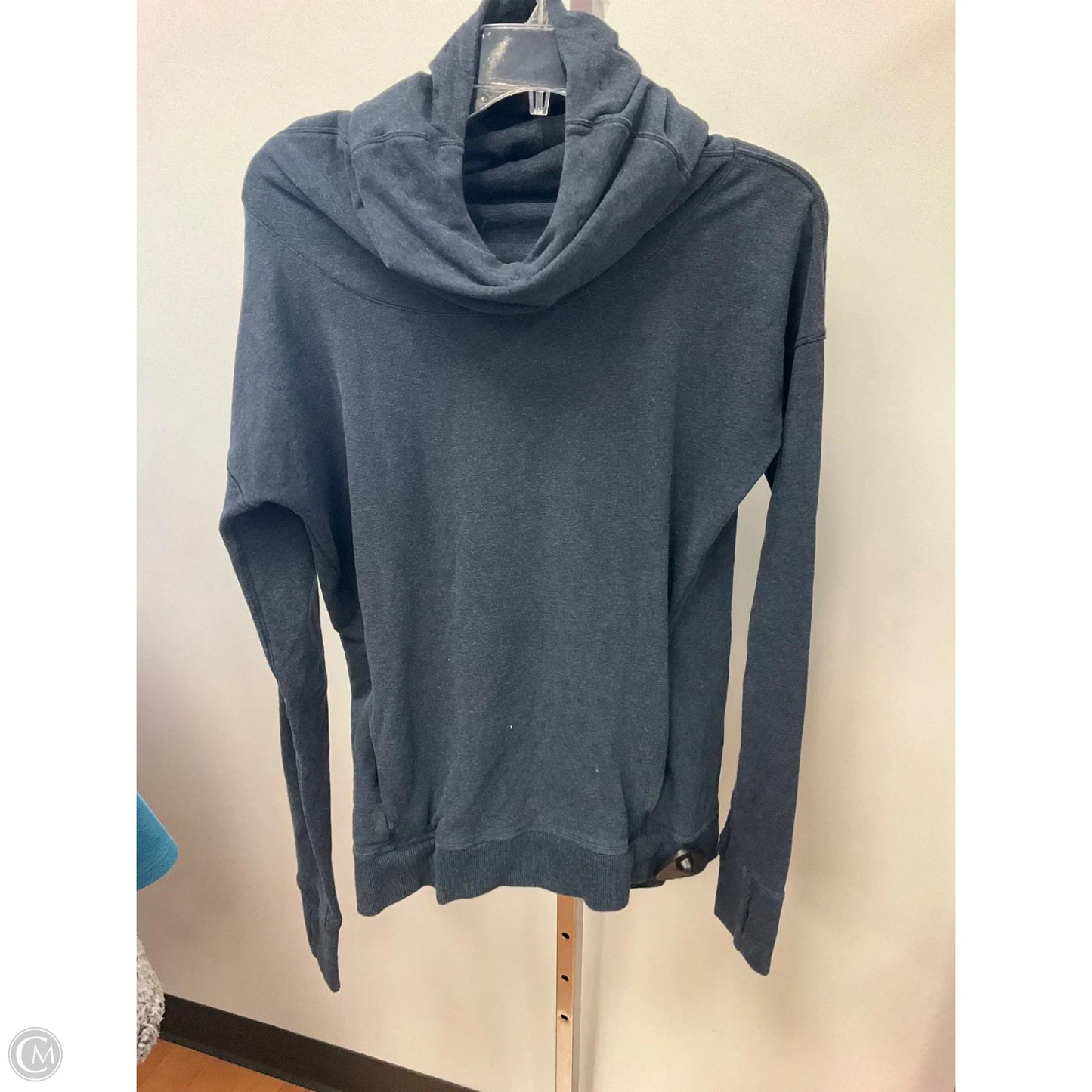 Athletic Top Long Sleeve Hoodie By Lululemon In Navy, Size: 6