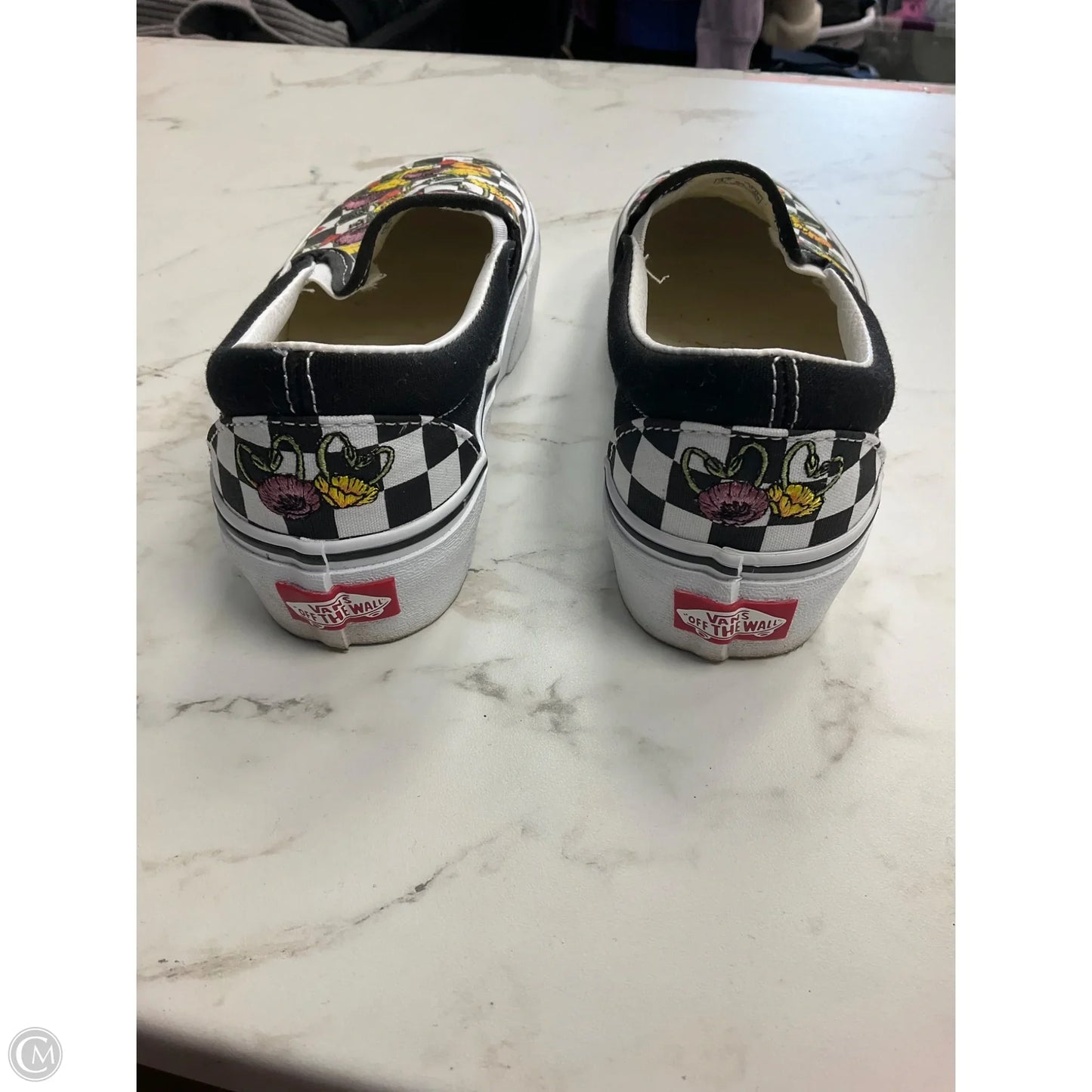 Shoes Sneakers Platform By Vans In Black & White, Size: 6