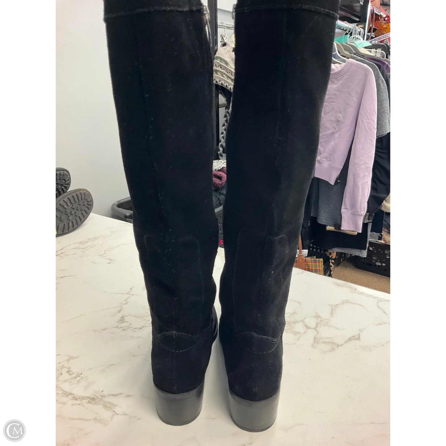 Boots Mid-calf Heels By Marc Fisher In Black, Size: 6