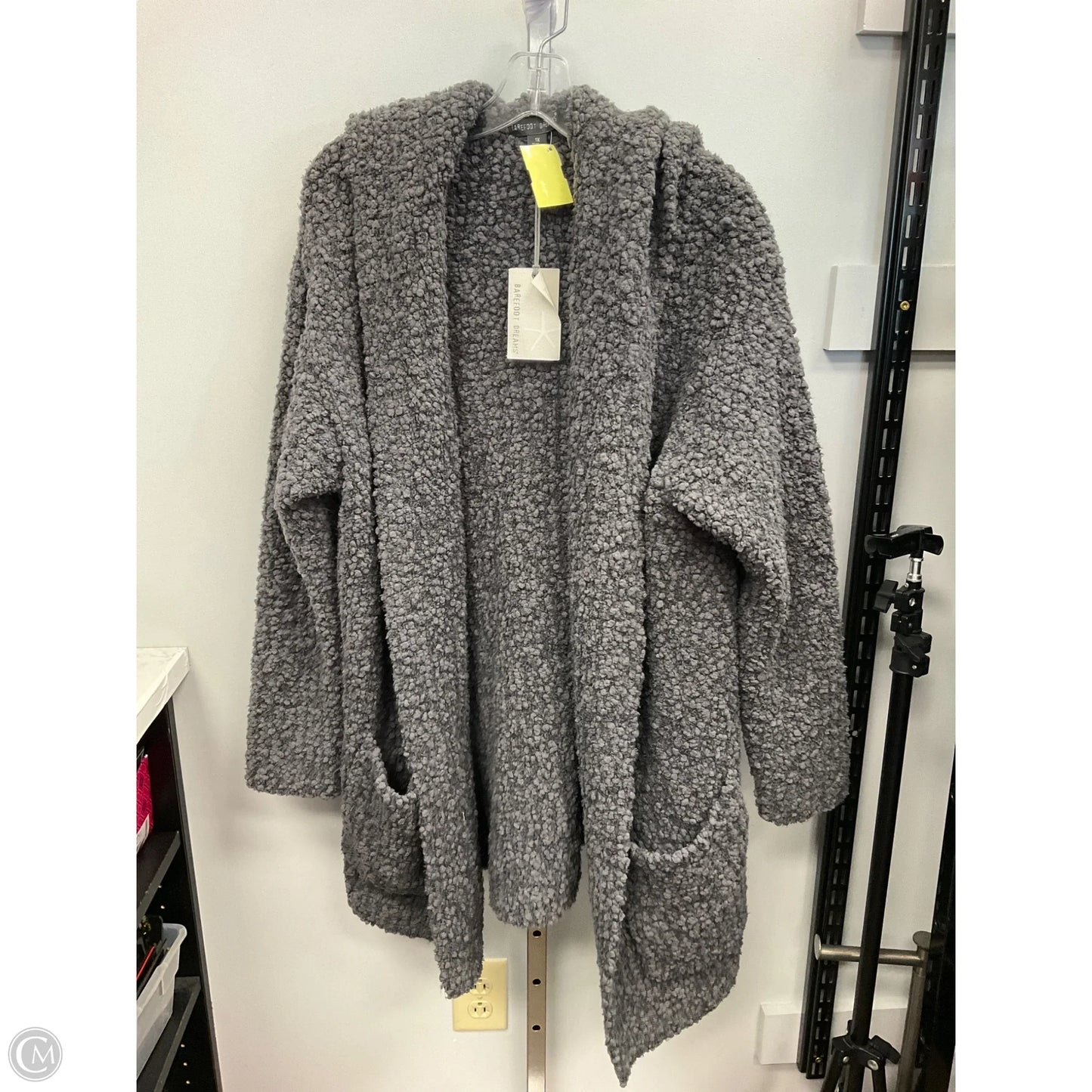 Sweater Cardigan By Barefoot Dreams In Grey, Size: 1x