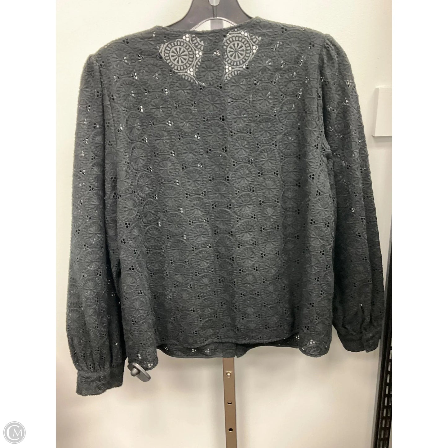 Top Long Sleeve By Cmc In Black, Size: 8