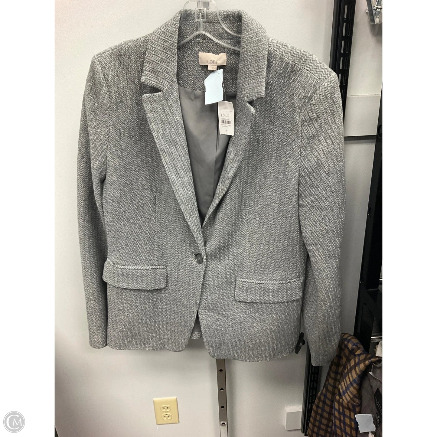 Blazer By Loft In Grey, Size: 8