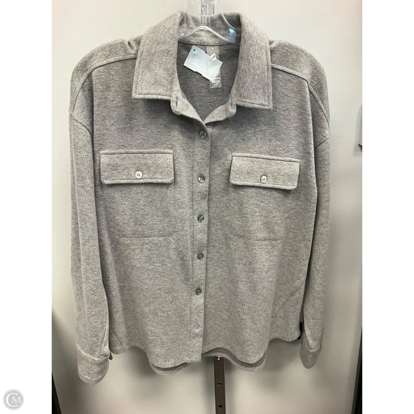 Top Long Sleeve By Lou And Grey In Grey, Size: M