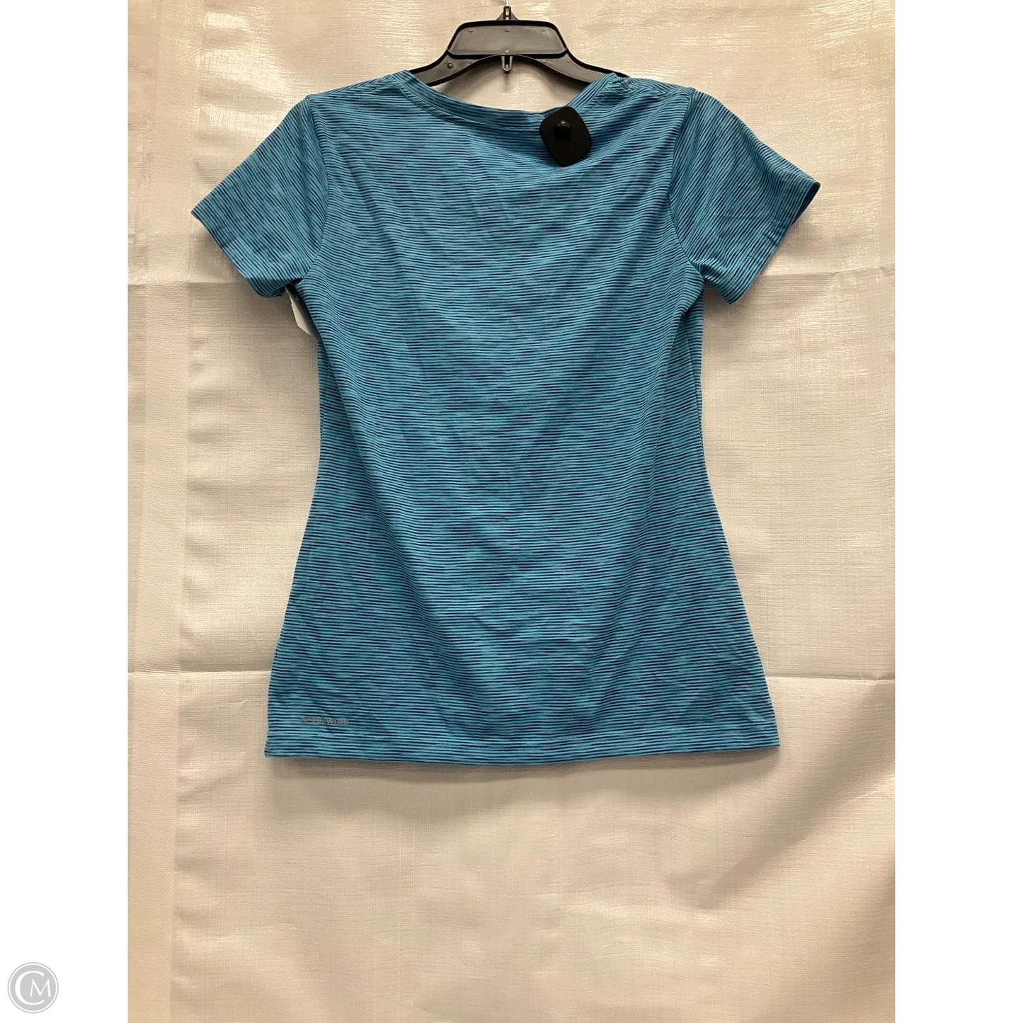Athletic Top Short Sleeve By Reebok In Blue, Size: S