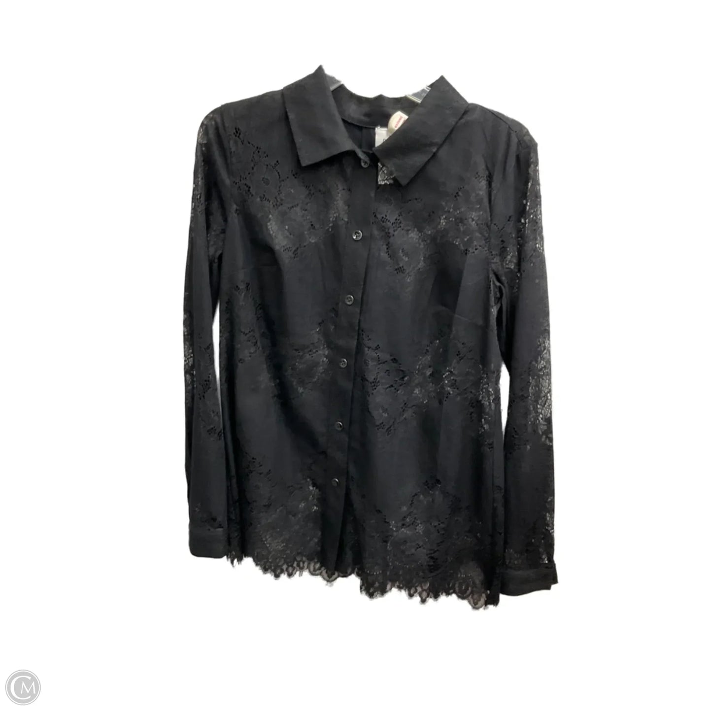 Blouse Long Sleeve By Cabi In Black, Size: S