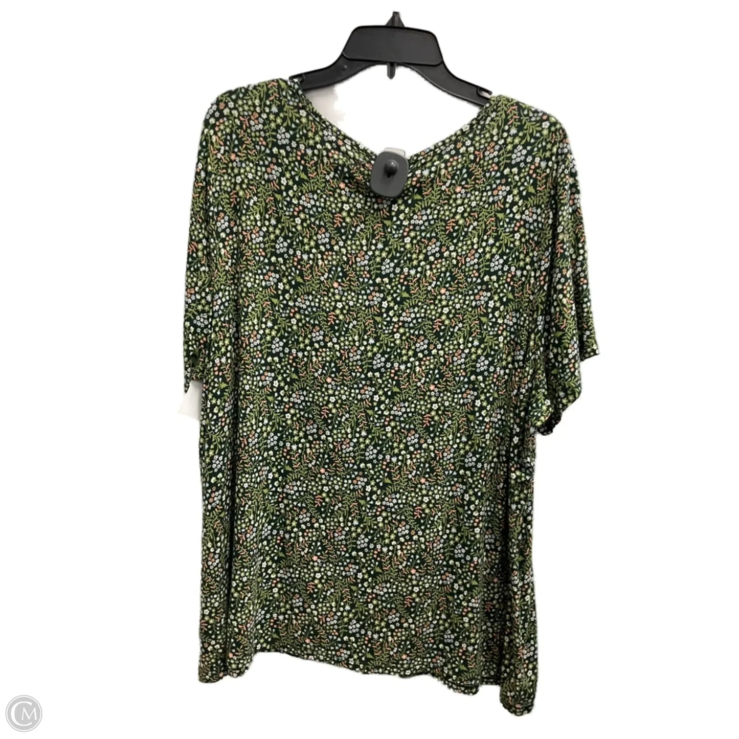 Top Short Sleeve Basic By Old Navy In Floral Print, Size: Xxl