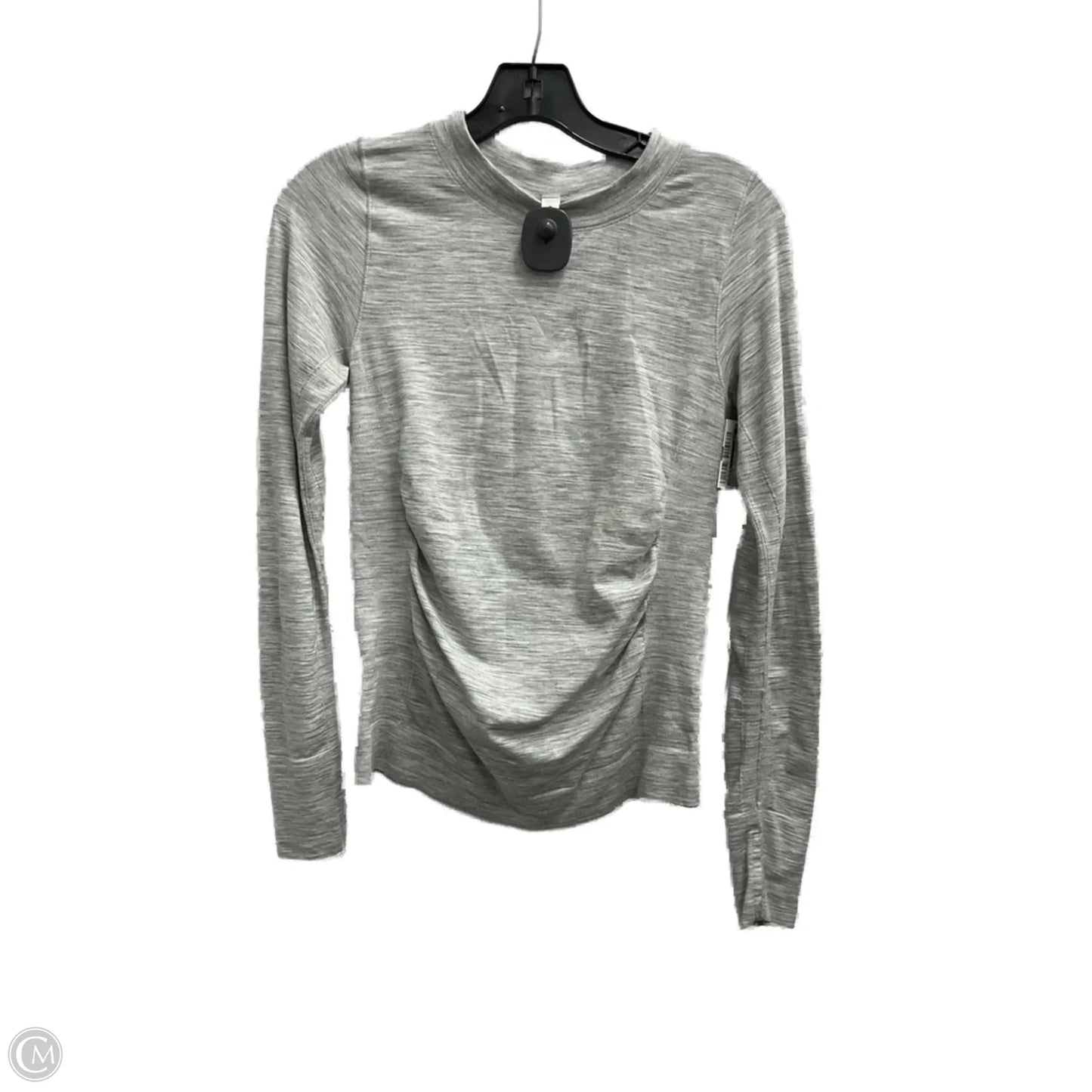 Athletic Top Long Sleeve Crewneck By Athleta In Grey, Size: S
