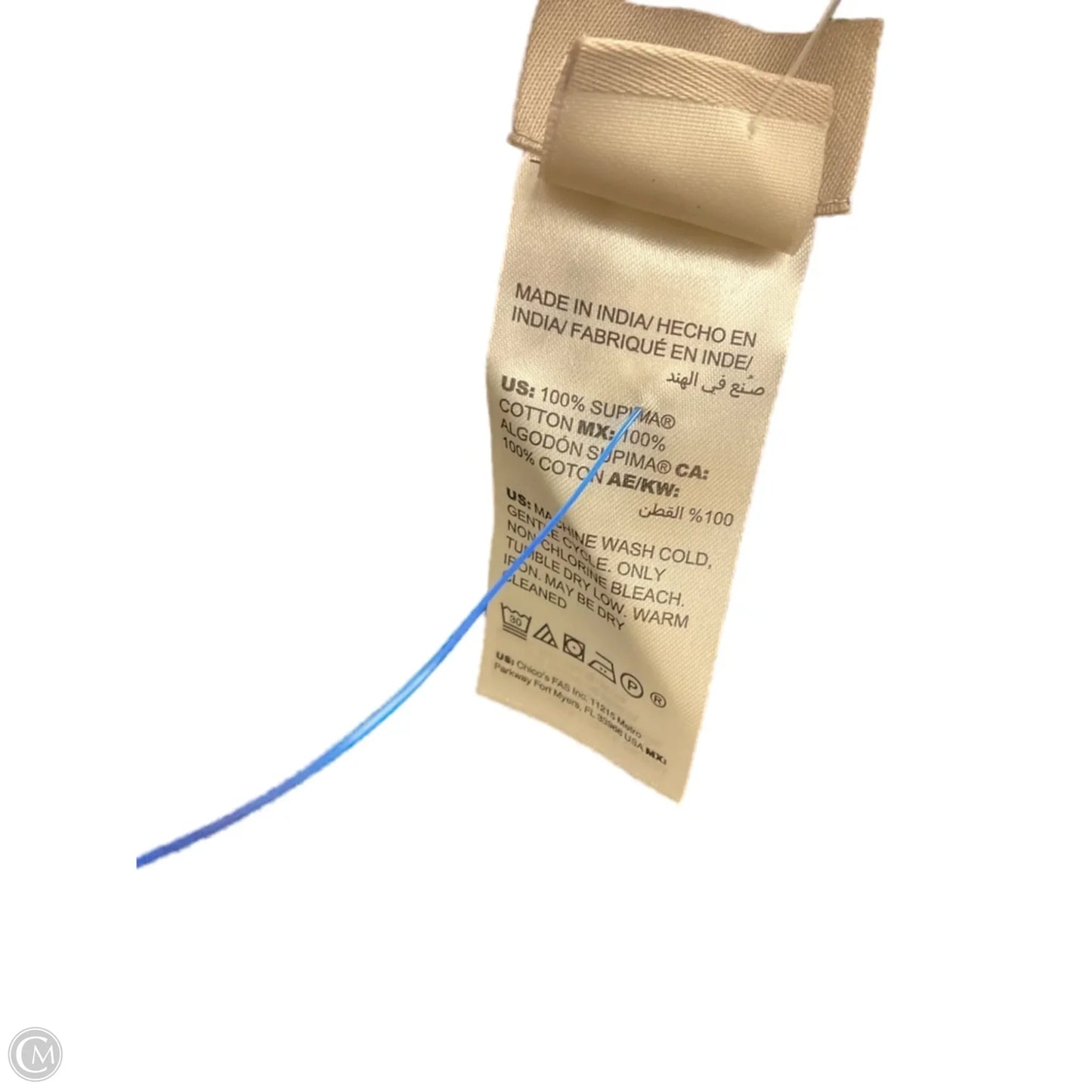 Top Sleeveless By Chicos In Blue, Size: S