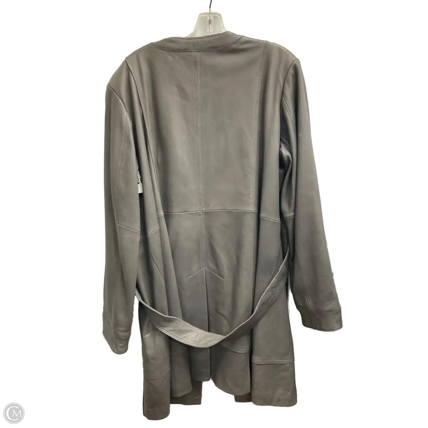 Coat Leather By Cmc In Grey, Size: M