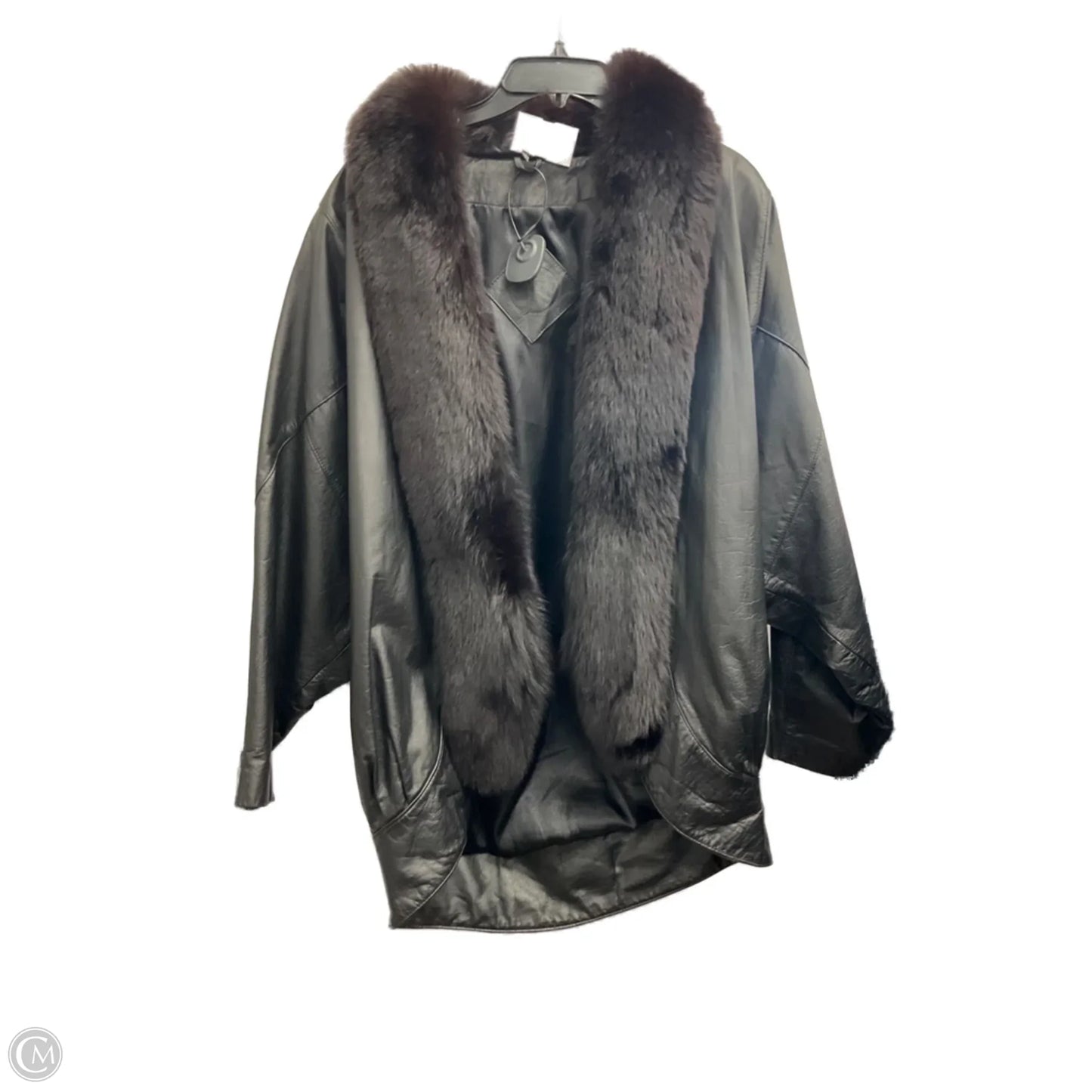 Coat Leather By Jacqueline Ferrar In Black, Size: M
