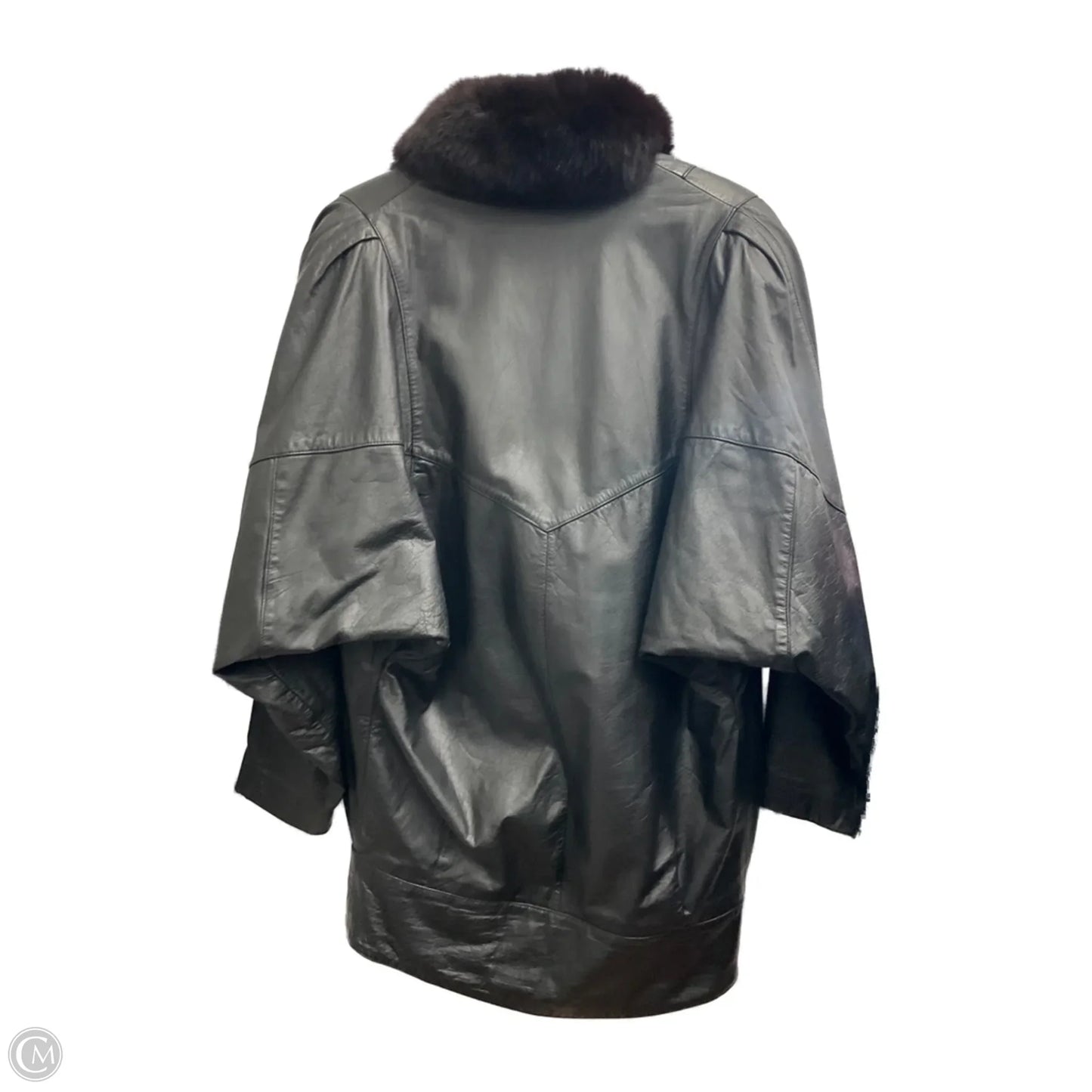 Coat Leather By Jacqueline Ferrar In Black, Size: M