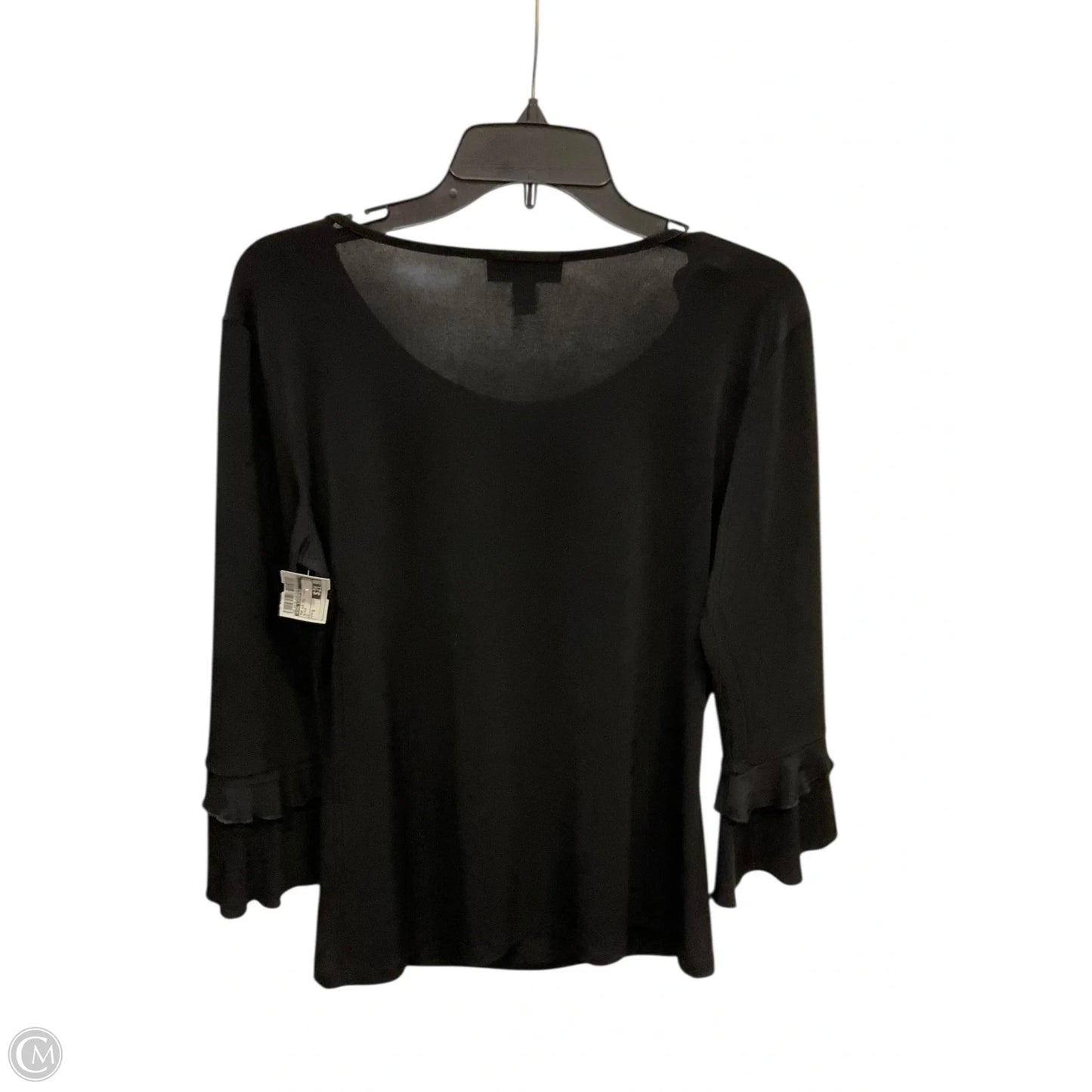 Top Long Sleeve Designer By Karl Lagerfeld In Black, Size: S