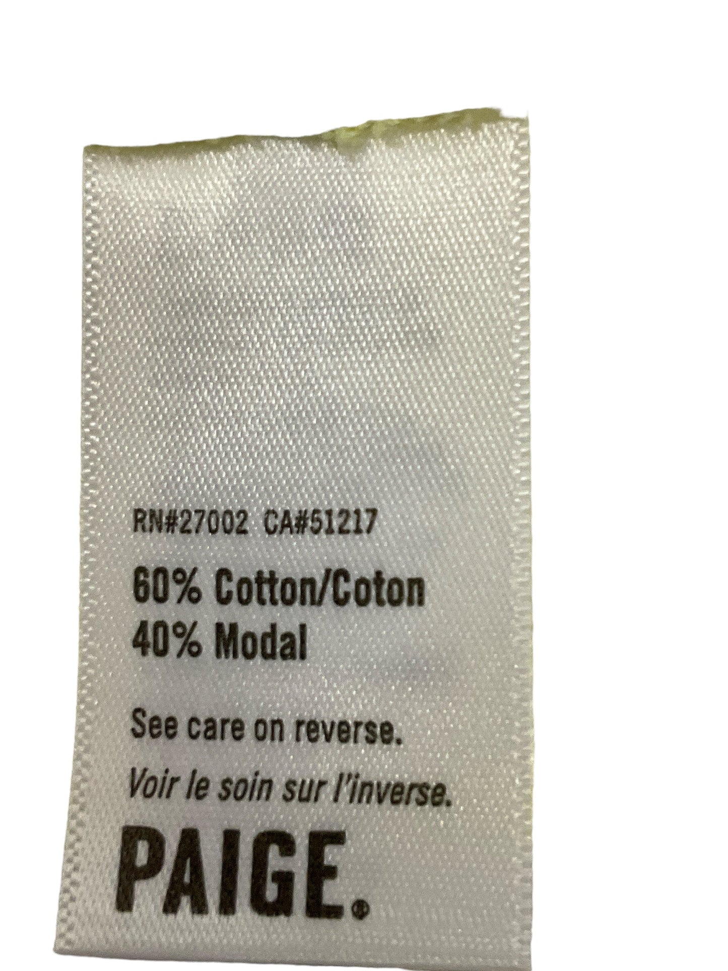 Top Short Sleeve Basic By Paige Size: Xs