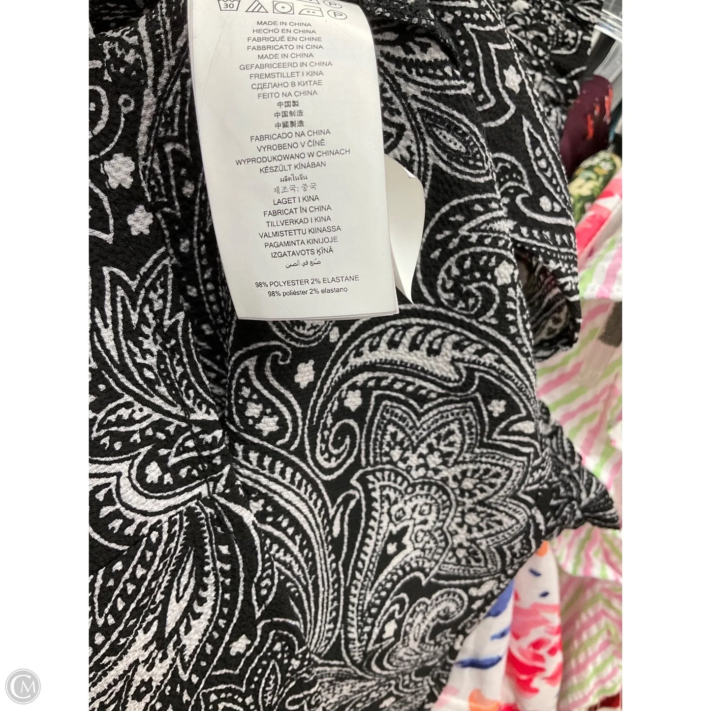 Top Long Sleeve By Michael Kors Collection In Black & White, Size: M