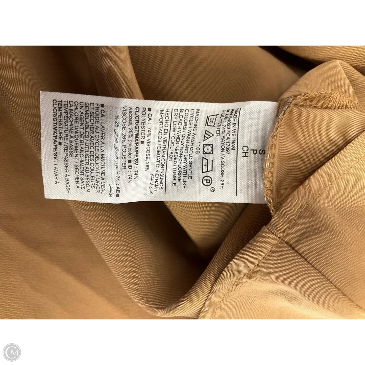 Blouse Long Sleeve By Old Navy In Brown, Size: S