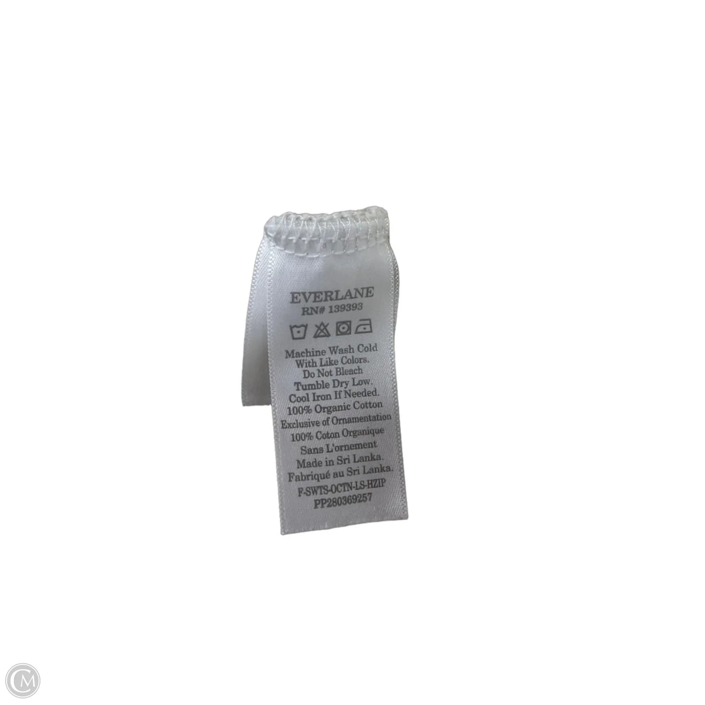 Athletic Top Long Sleeve Collar By Everlane In Grey, Size: S