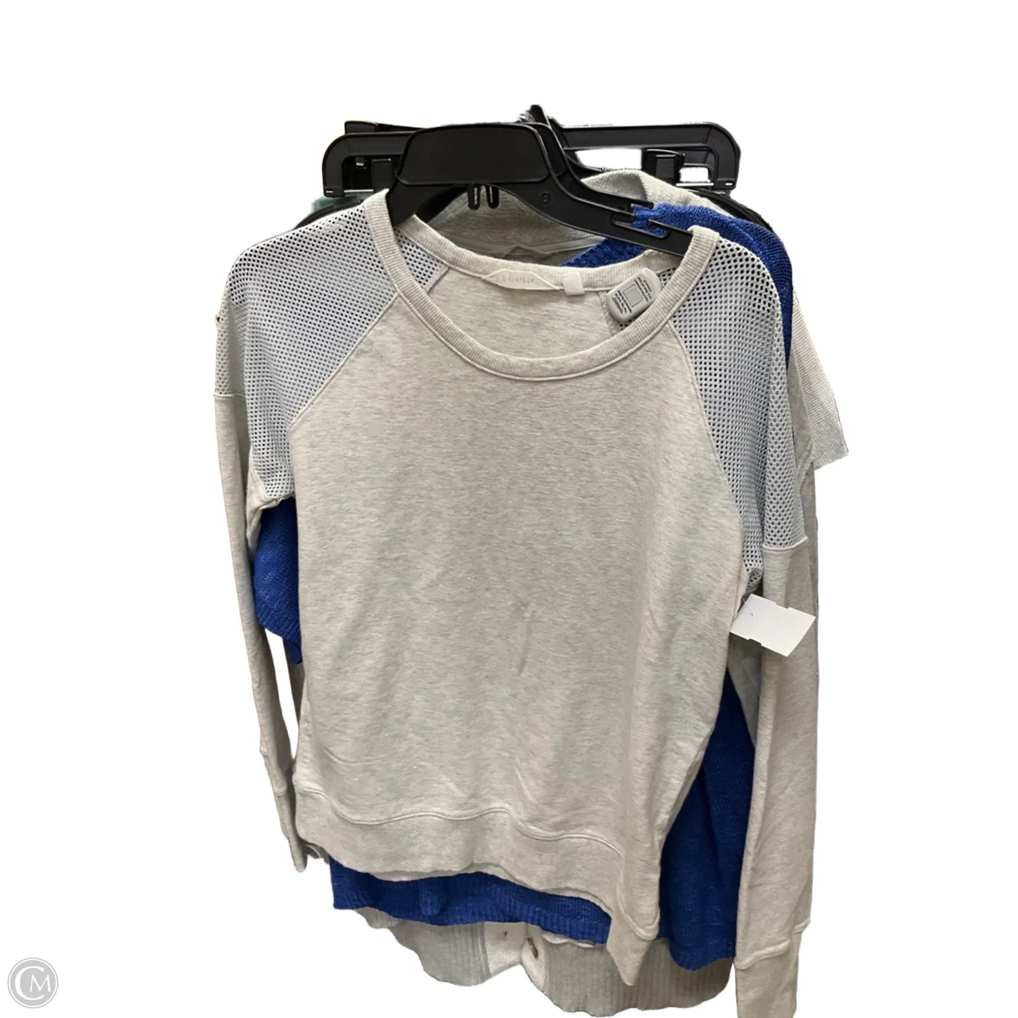 Top Long Sleeve By Athleta In Grey, Size: M