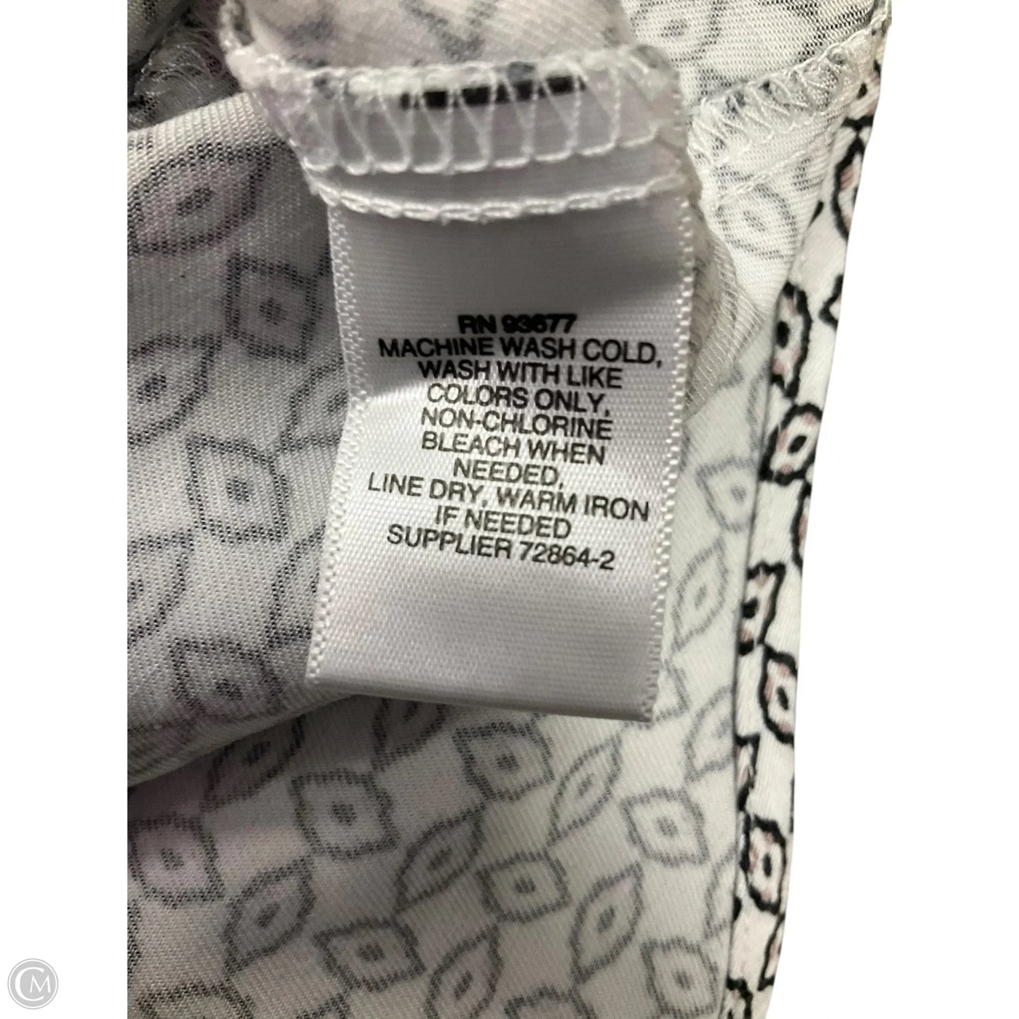 Blouse Long Sleeve By Liz Claiborne In Black & Pink, Size: M