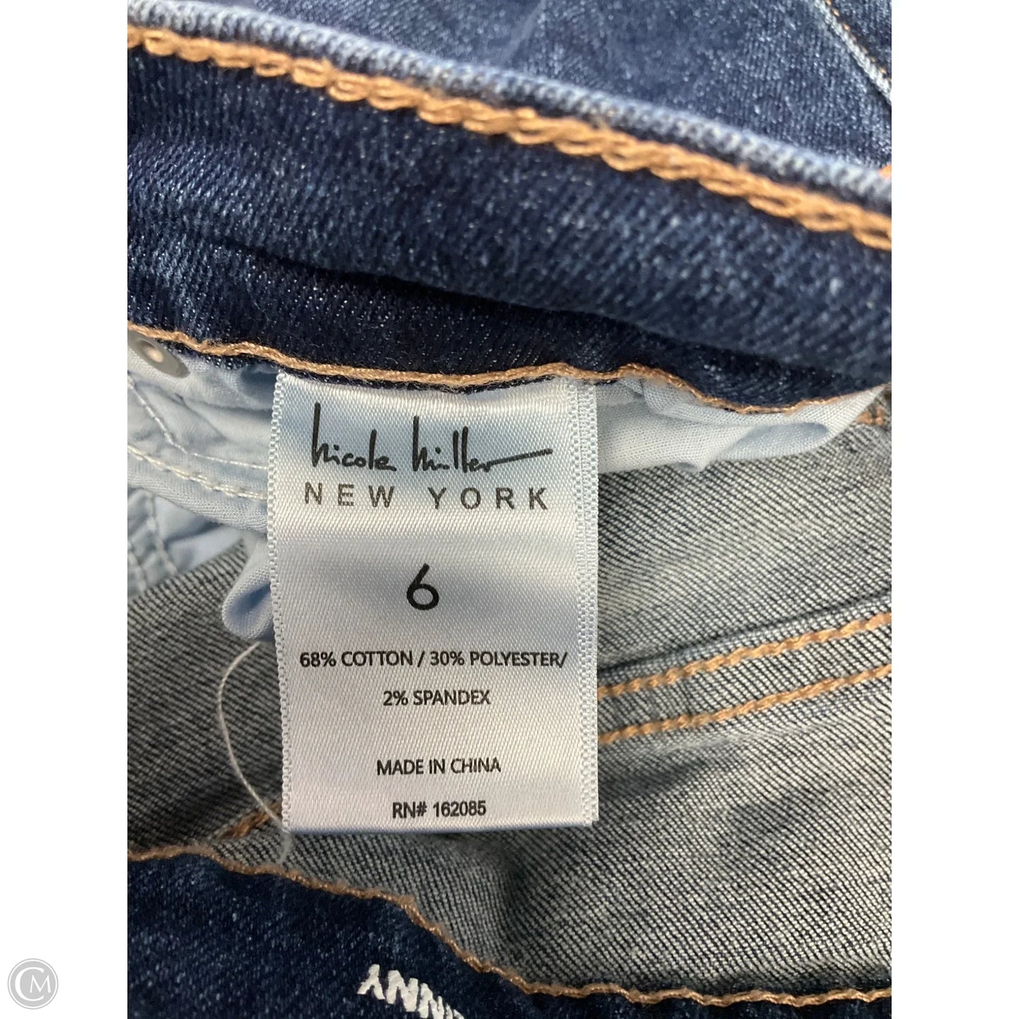 Jeans Skinny By Nicole Miller In Blue, Size: 6