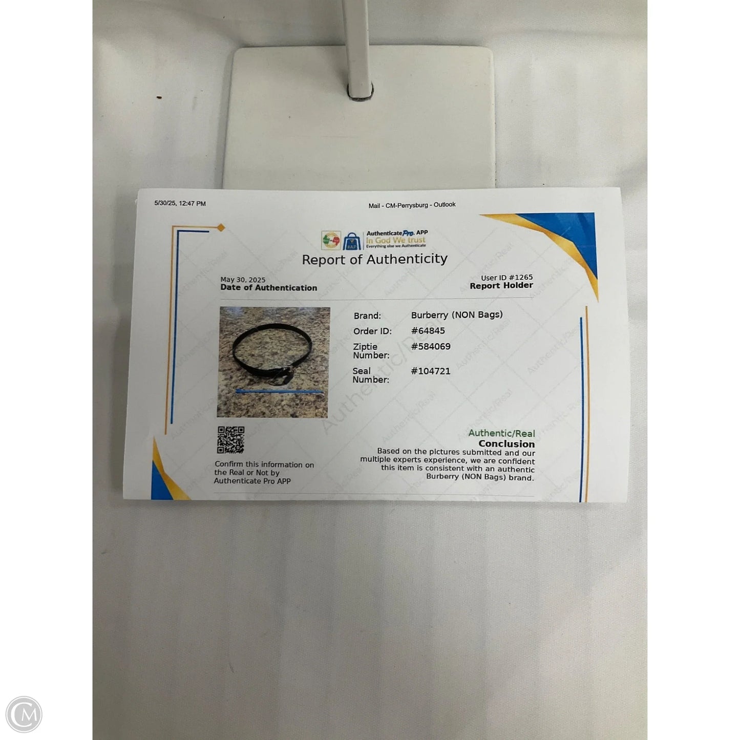 Belt Luxury Designer By Burberry