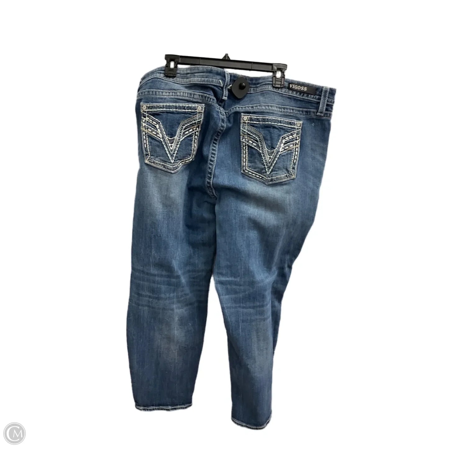 Jeans Straight By Vigoss In Blue Denim, Size: 24