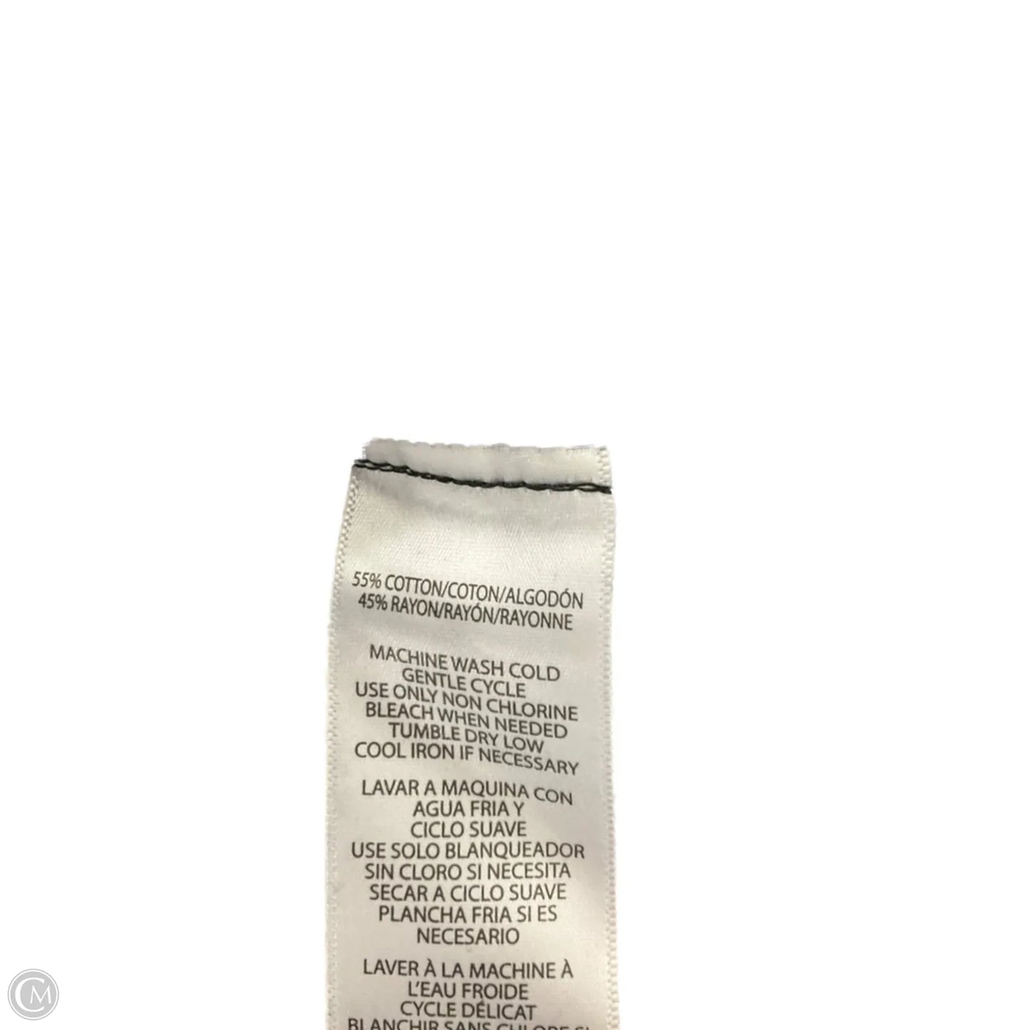 Blouse Long Sleeve By Calvin Klein In Checkered Pattern, Size: S