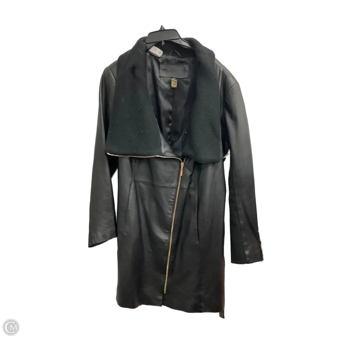 Jacket Leather By Clothes Mentor In Black, Size: Xl