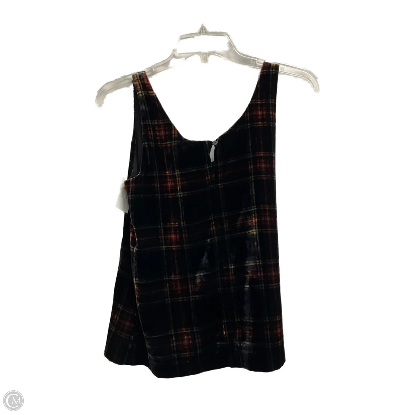 Top Sleeveless By J. Crew In Plaid Pattern, Size: Xs