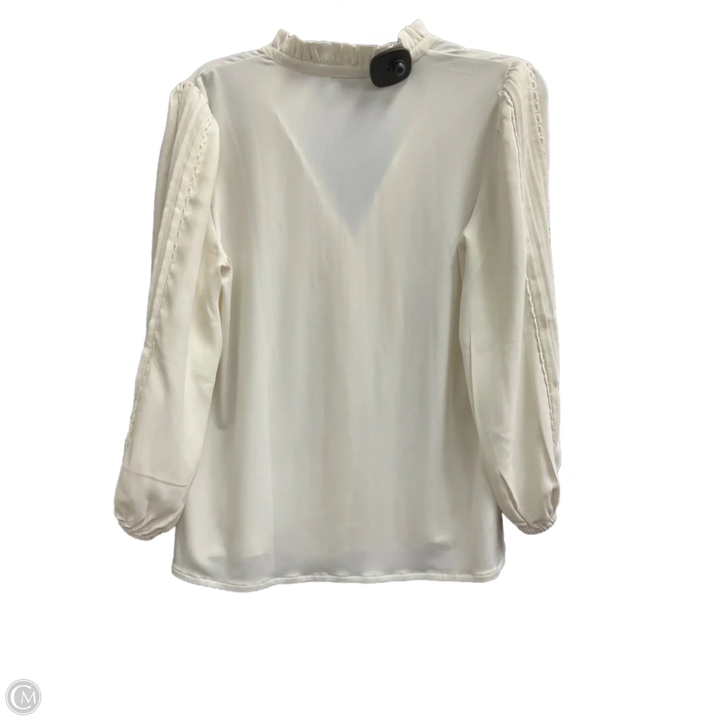 Top Long Sleeve By Ann Taylor In White, Size: S