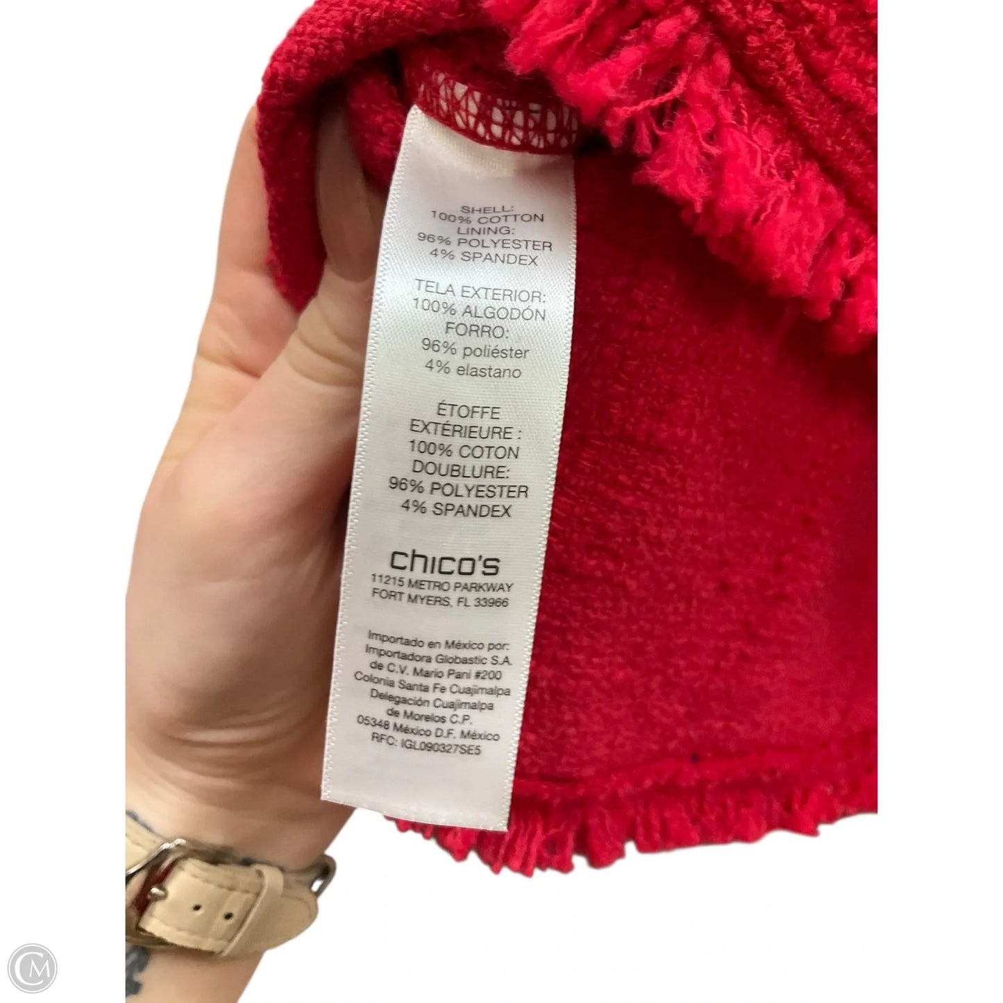 Blazer By Chicos In Red, Size: L