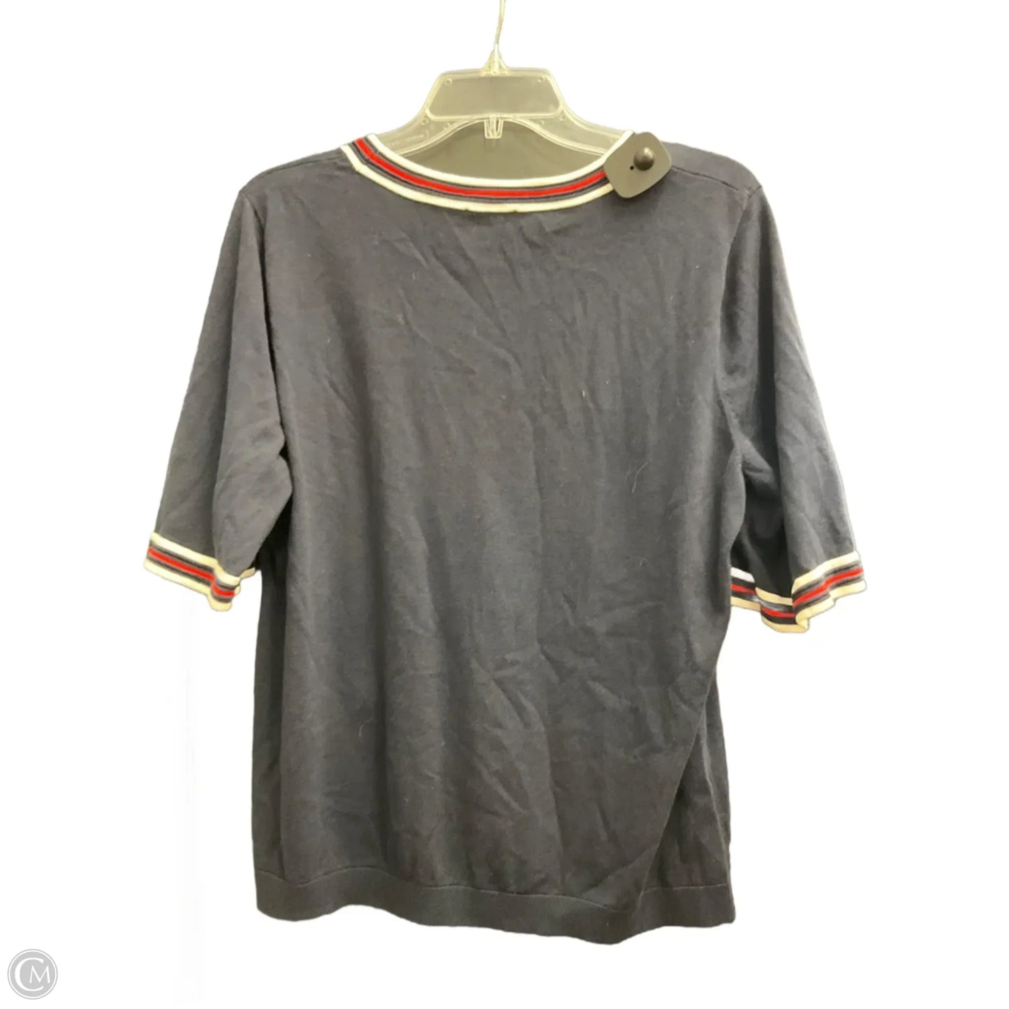 Top Short Sleeve By Talbots In Navy, Size: Xl