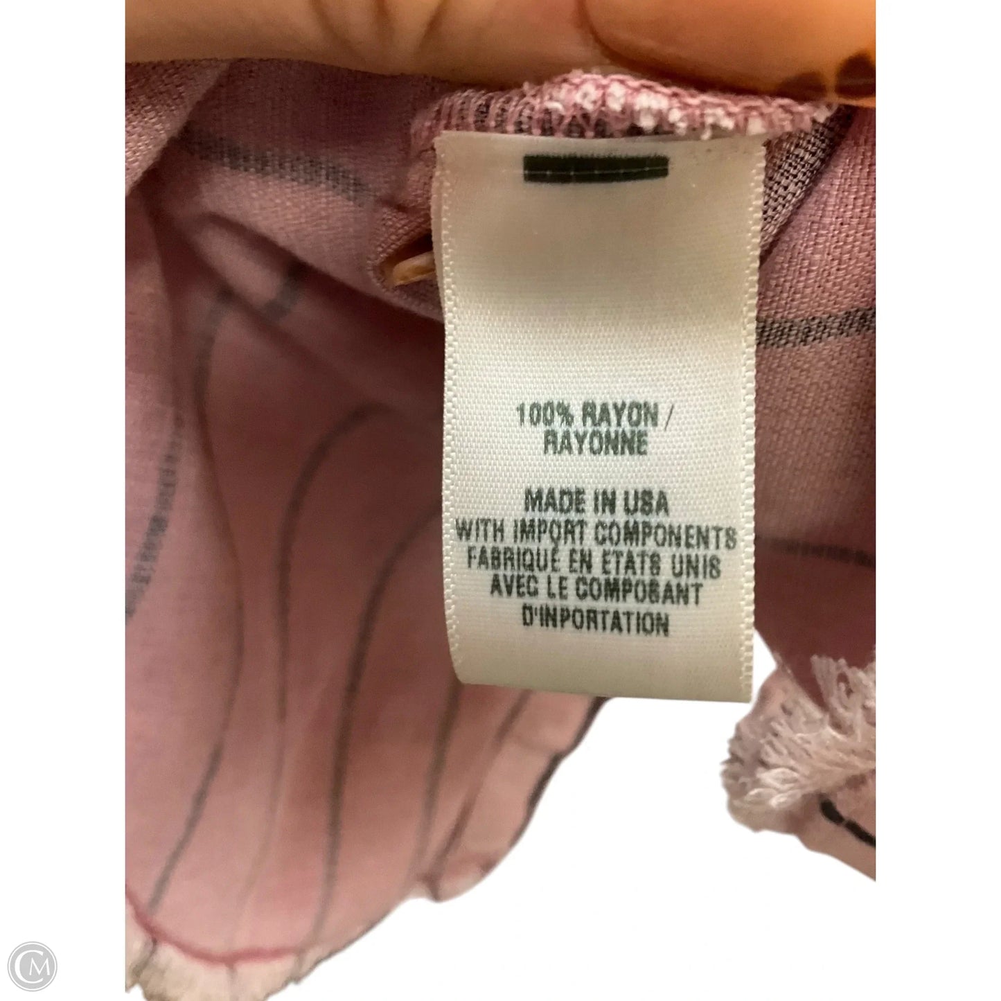 Blouse Long Sleeve By Cloth And Stone In Striped Pattern, Size: S