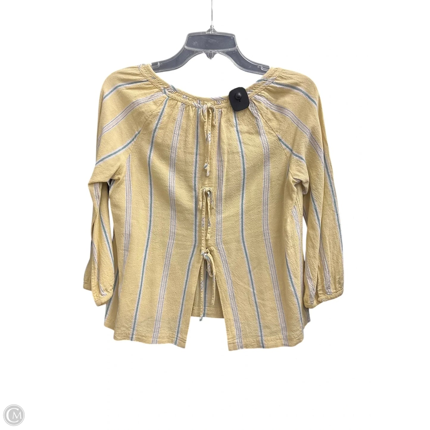 Top Long Sleeve By Madewell In Yellow, Size: M
