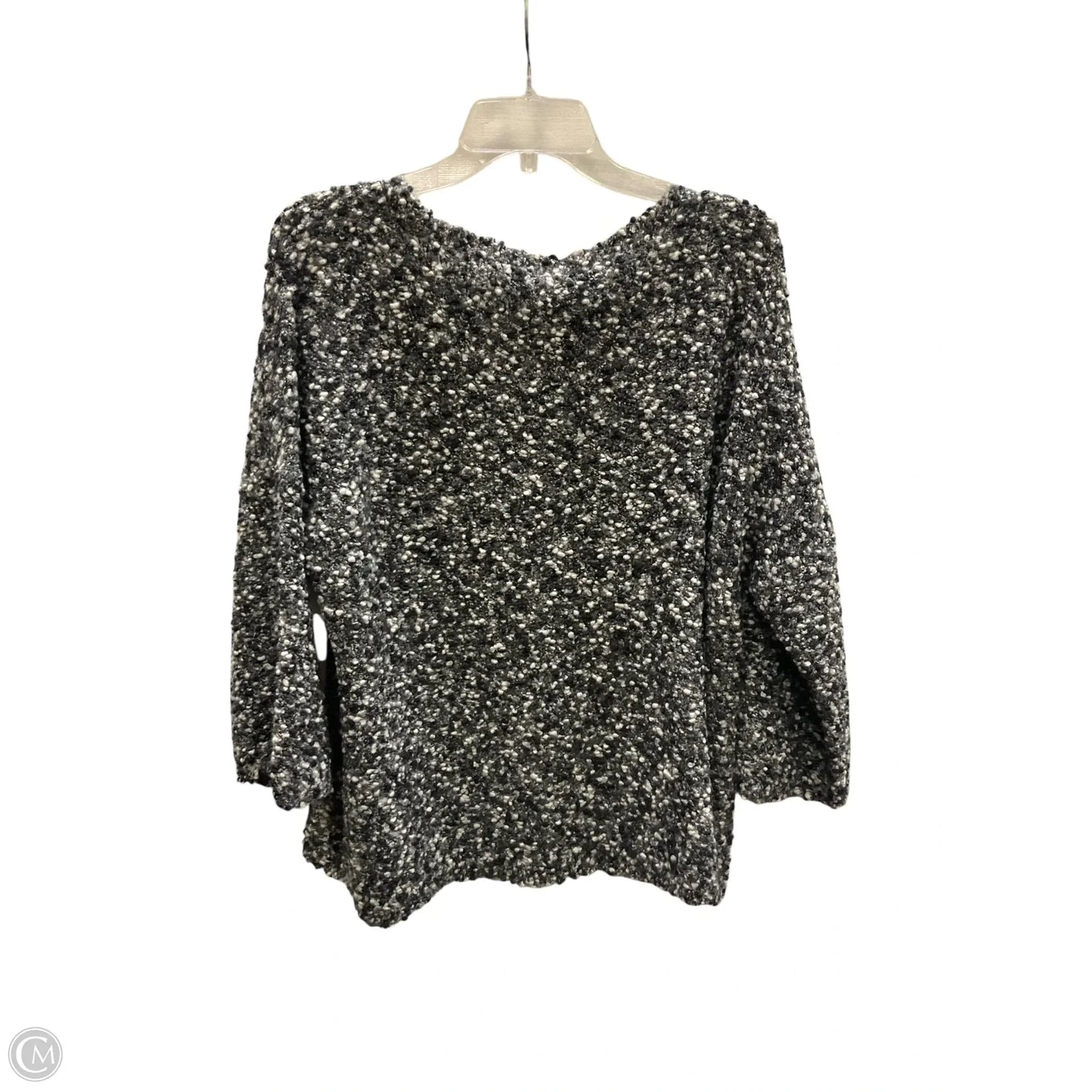 Sweater By Eileen Fisher In Black & Grey, Size: L