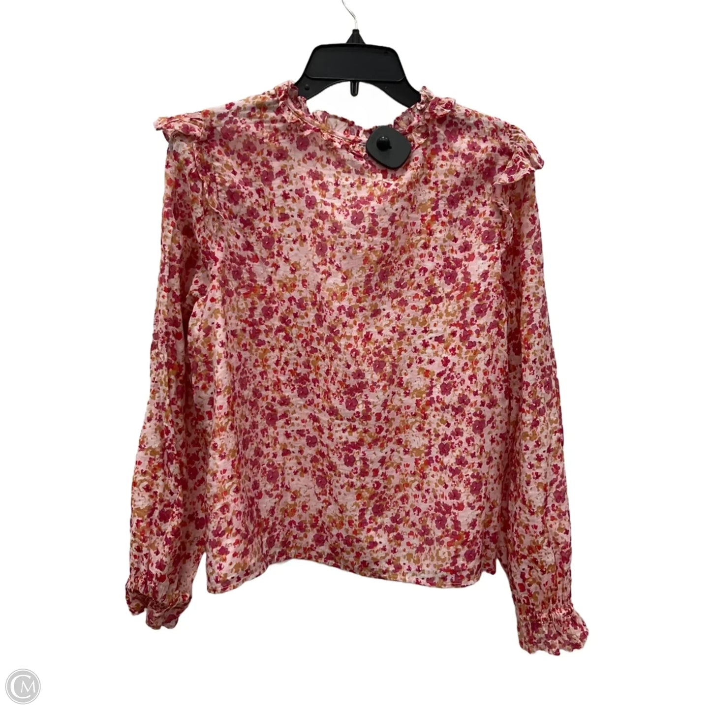 Top Long Sleeve By J. Crew In Floral Print, Size: Lp