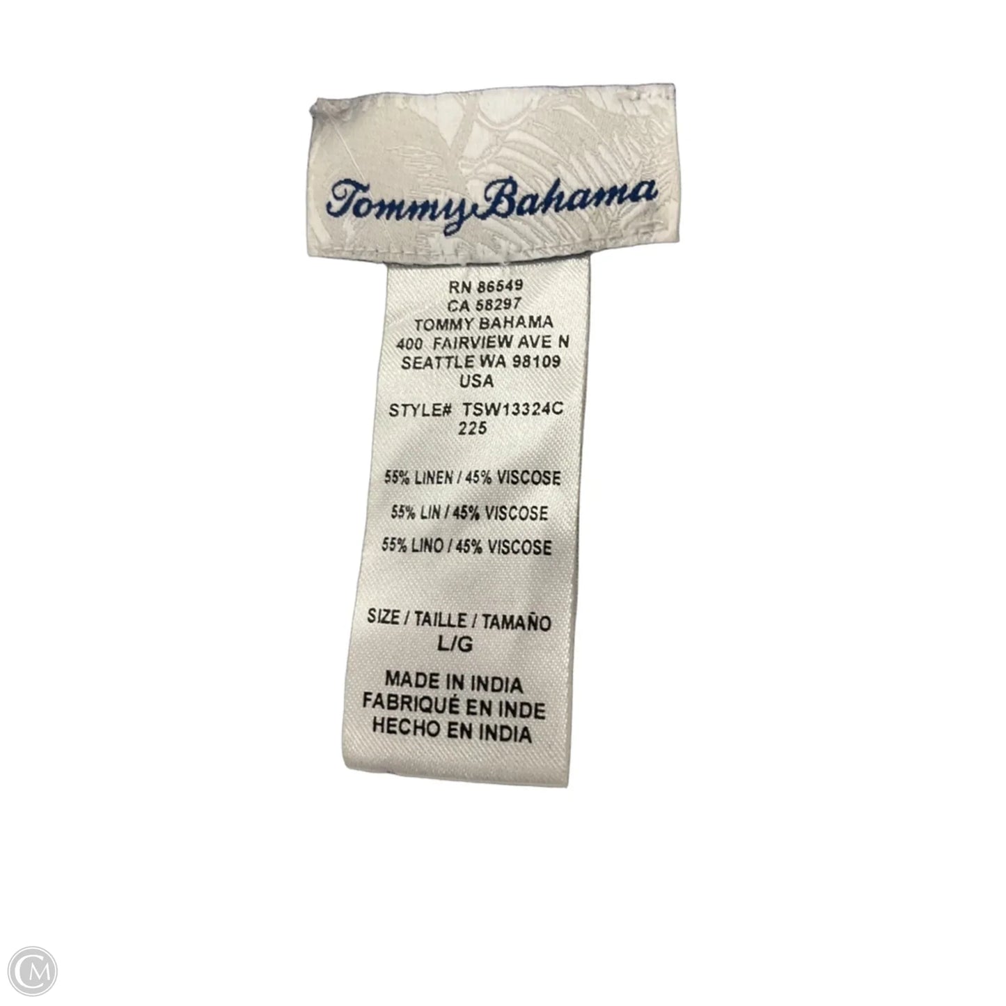 Dress Casual Short By Tommy Bahama In Striped Pattern, Size: L