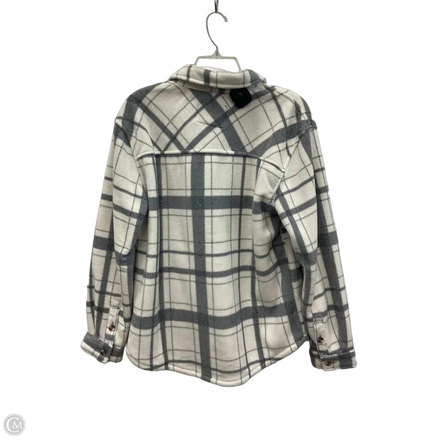 Jacket Shirt By Sage In Plaid Pattern, Size: M