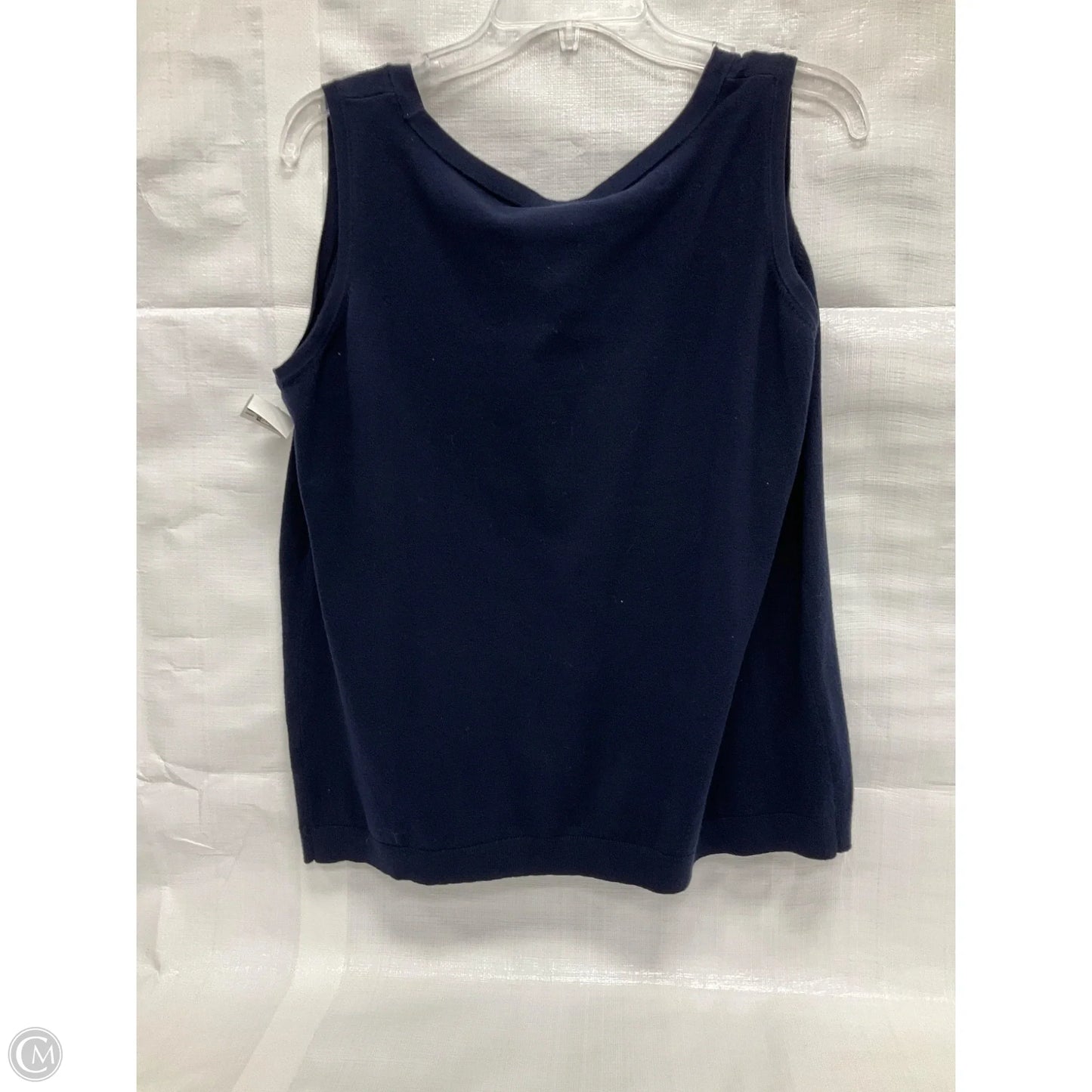 Top Sleeveless By Talbots In Navy, Size: 1x