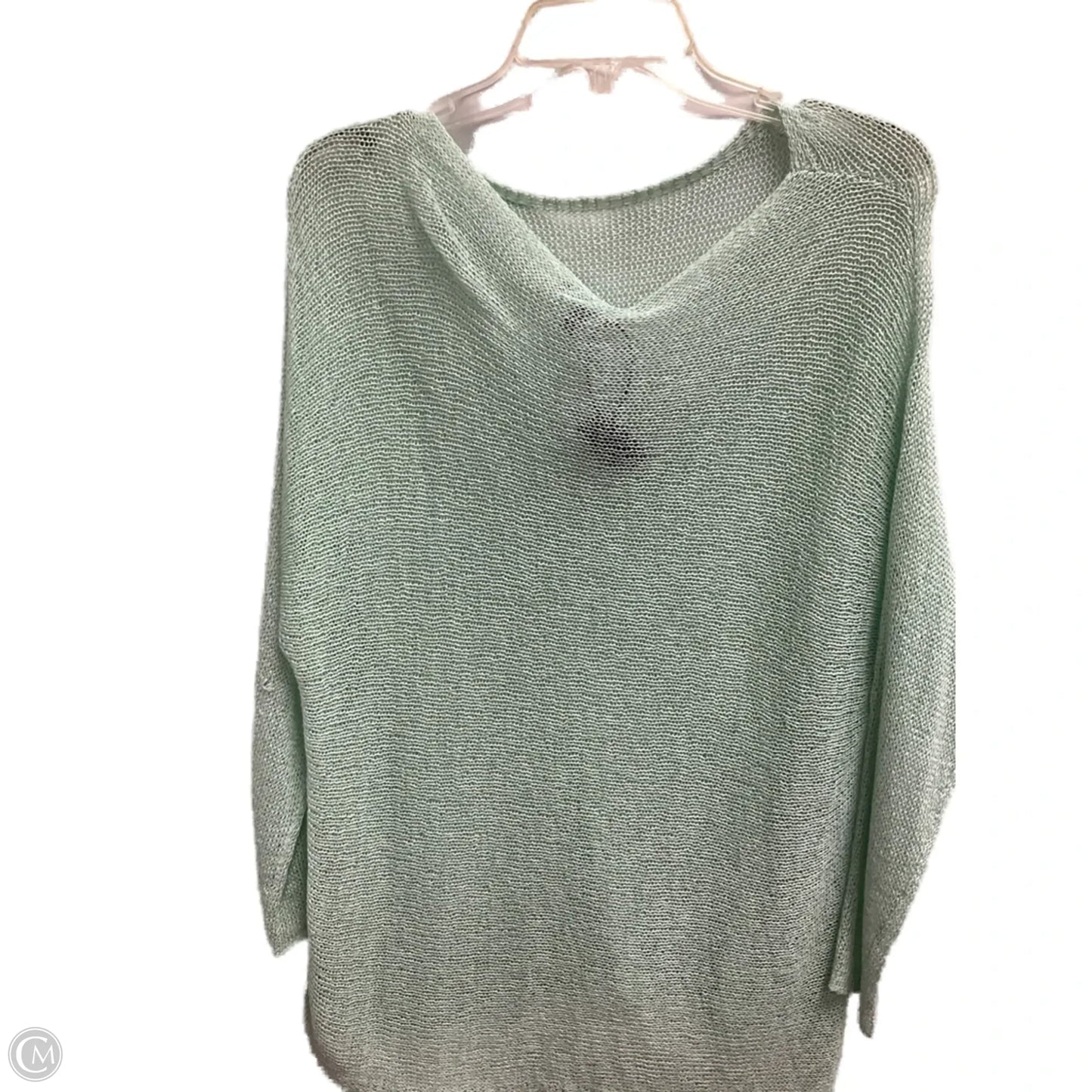 Top Long Sleeve By Eileen Fisher In Teal, Size: S