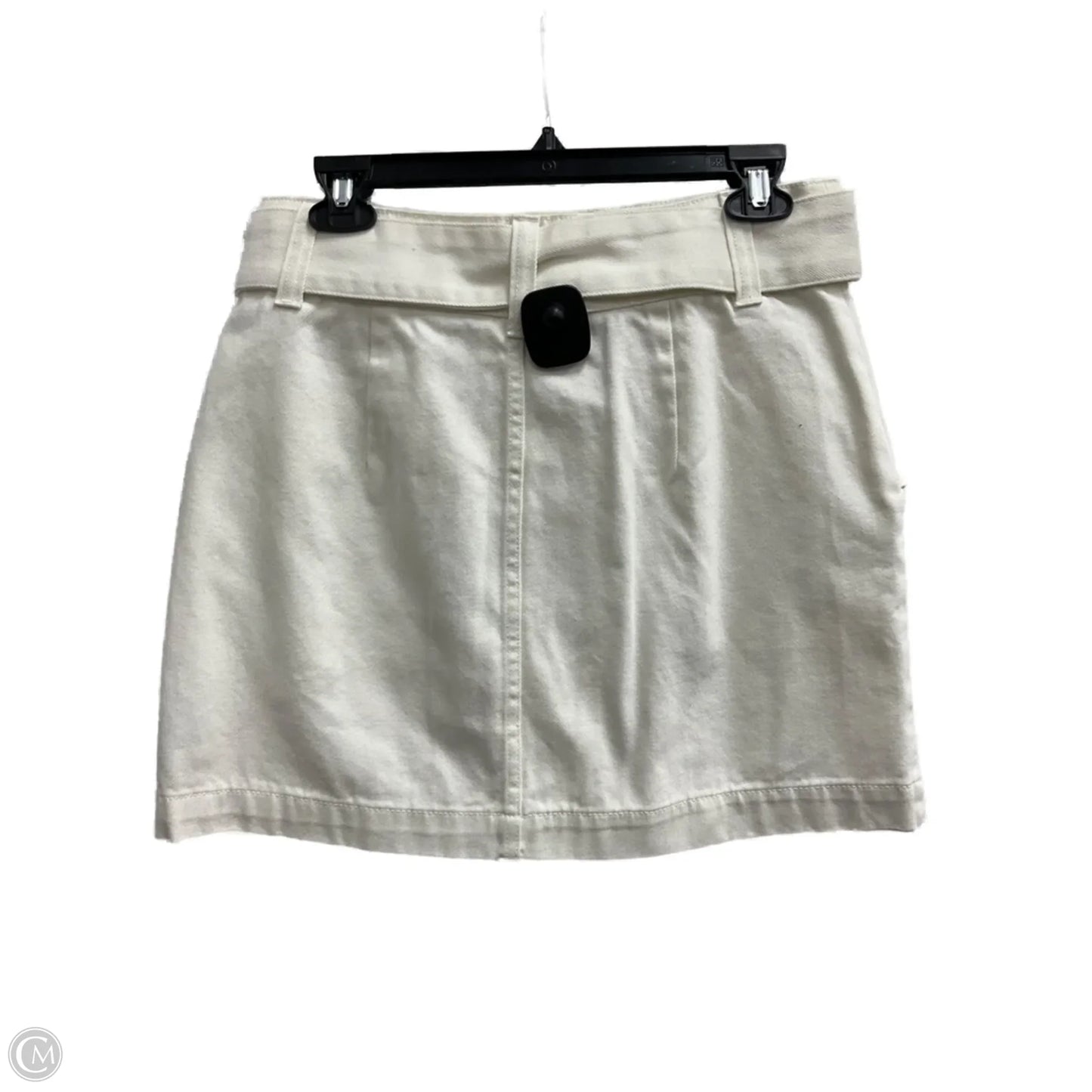 Skirt Mini & Short By Clothes Mentor In White Denim, Size: 8