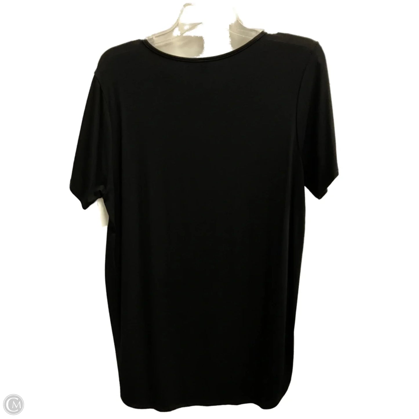 Top Short Sleeve By Clothes Mentor In Black, Size: L