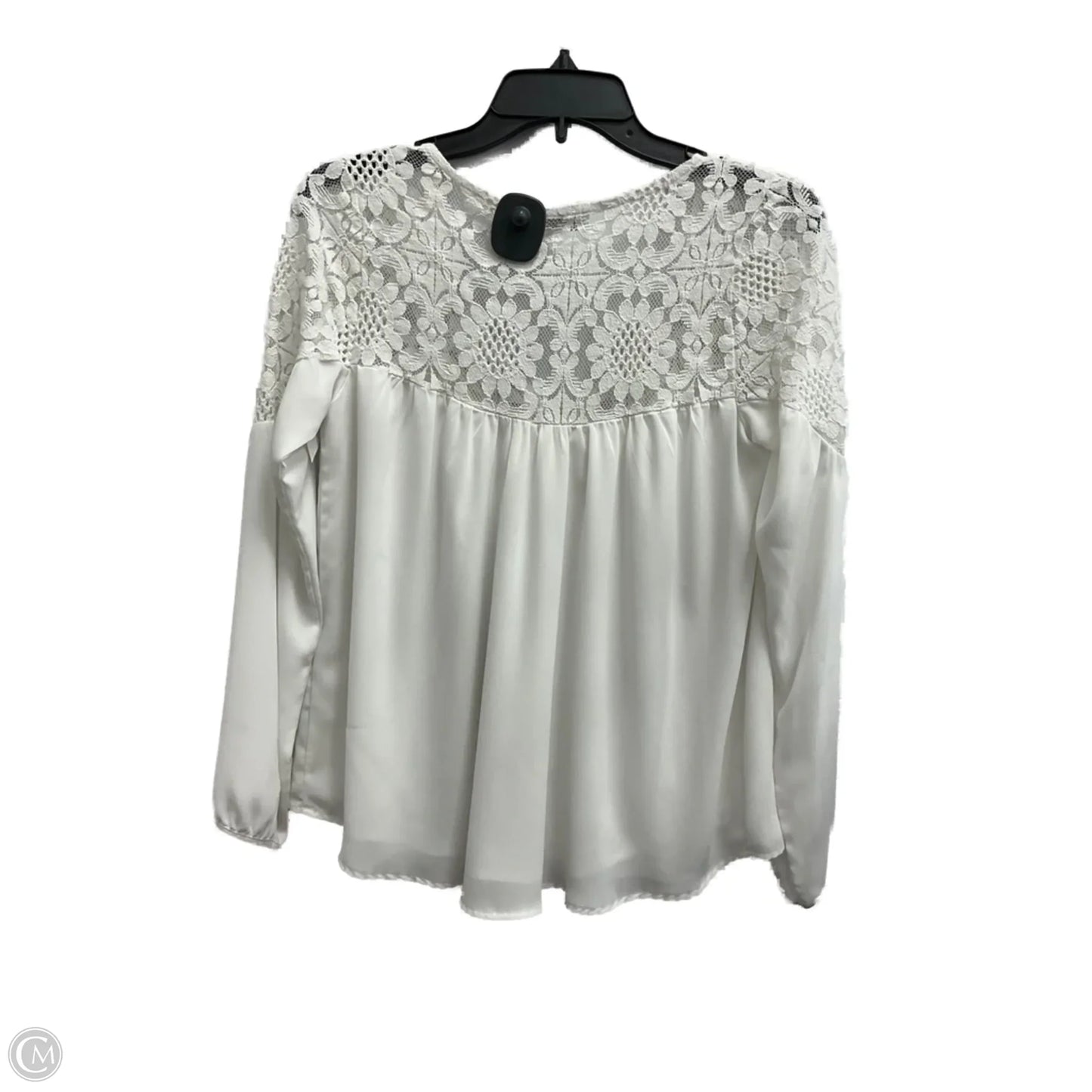 Top Long Sleeve By Abercrombie And Fitch In White, Size: S