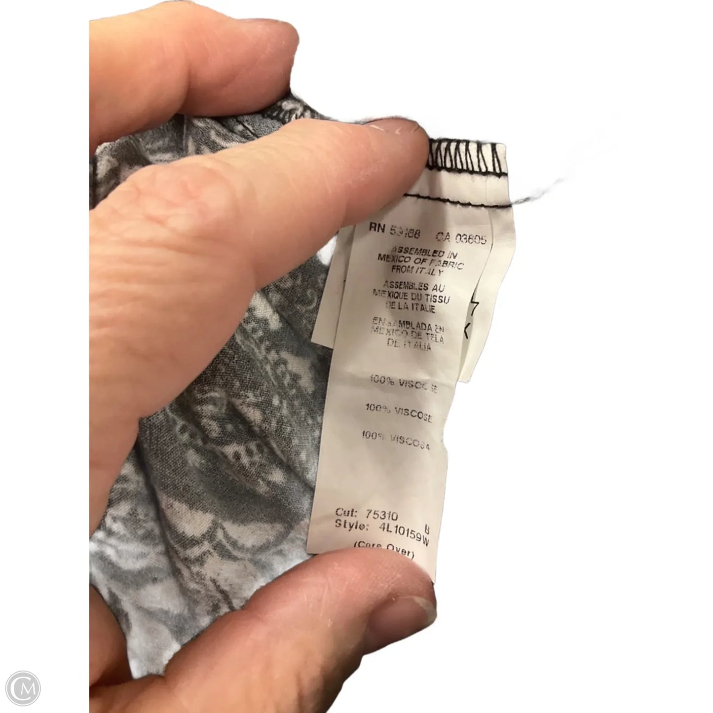 Top Long Sleeve By Karen Kane In Paisley Print, Size: 2x