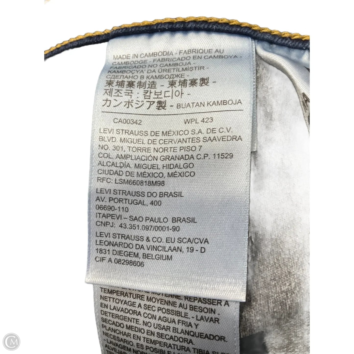 Jeans Skinny By Levis In Blue Denim, Size: 20