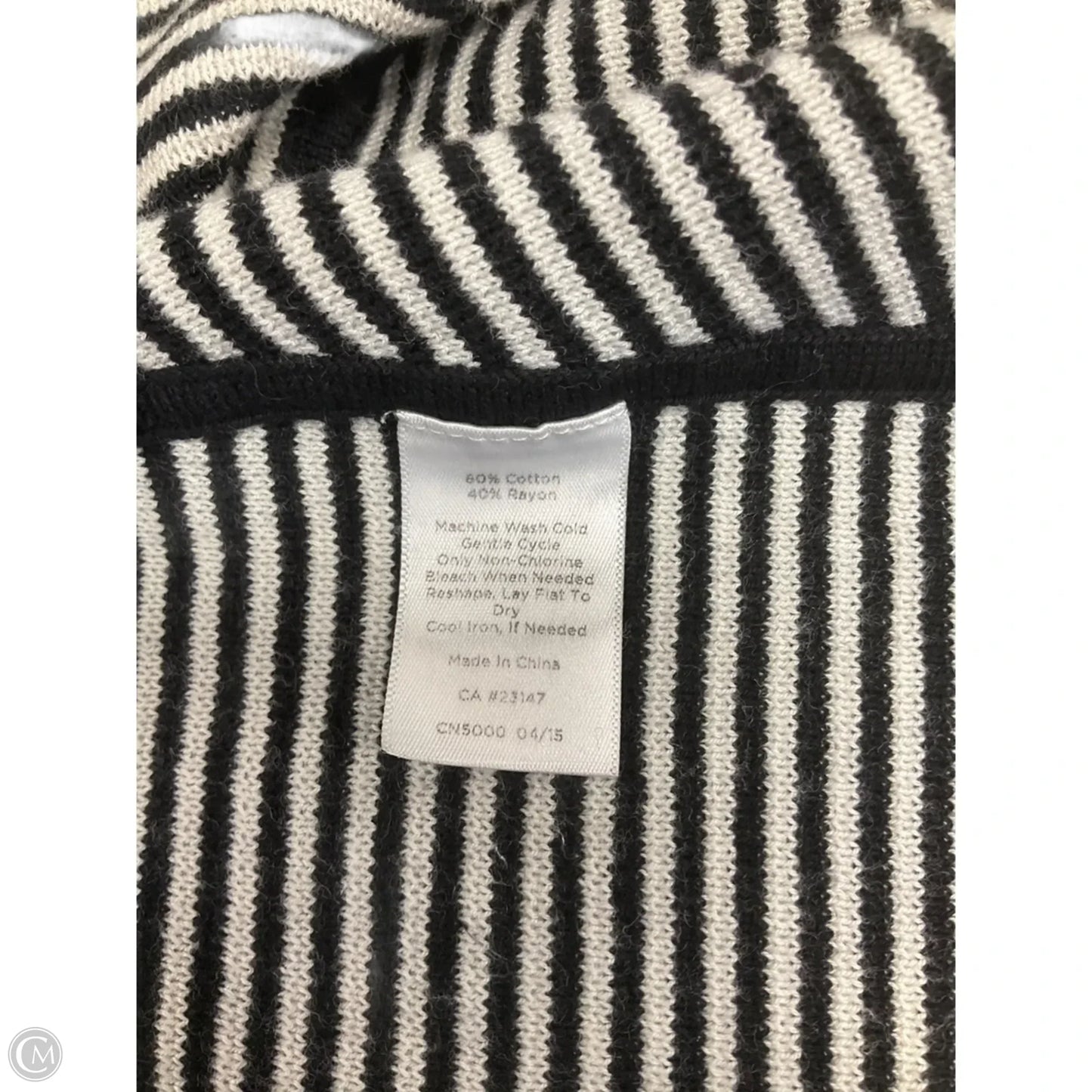 Cardigan By Talbots In Black & White, Size: L