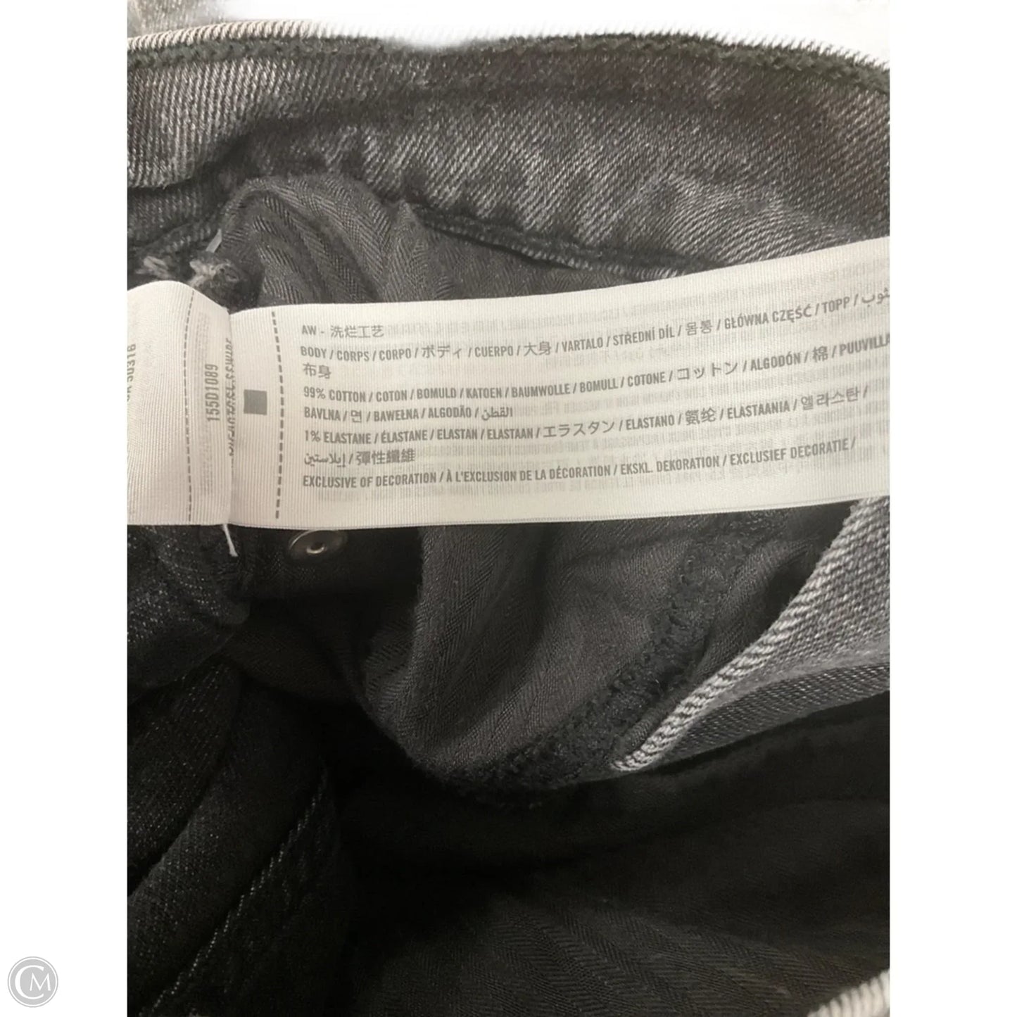 Jeans Straight By Abercrombie And Fitch In Black Denim, Size: 8