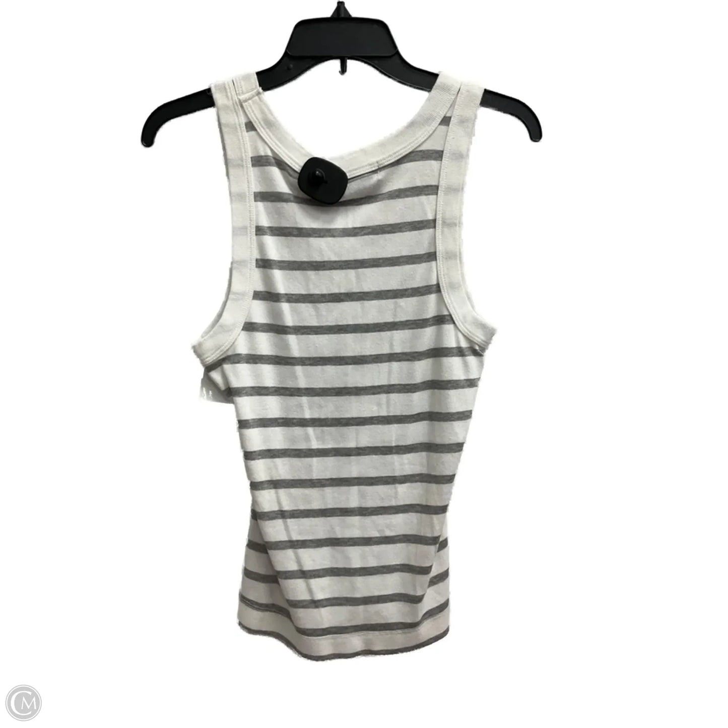 Top Sleeveless By Michael Stars In Grey & White, Size: M