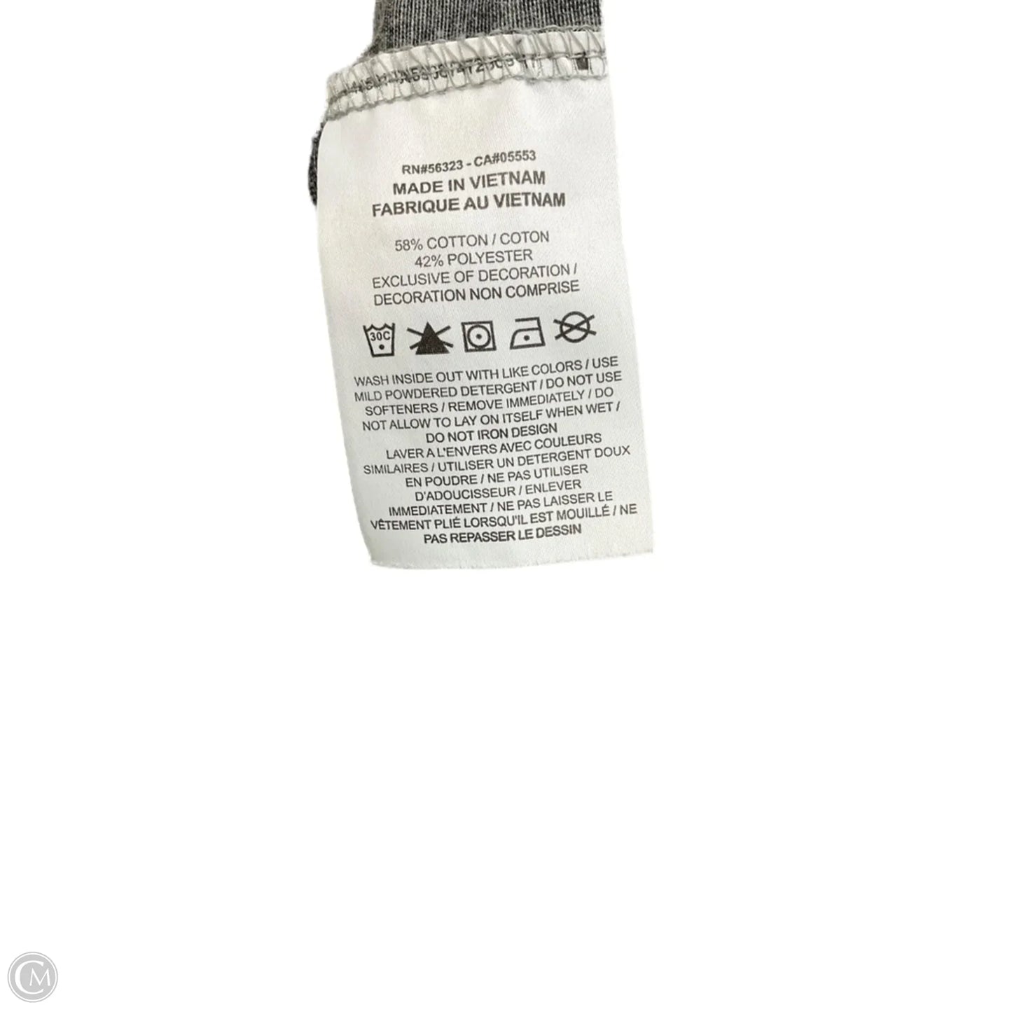 Athletic Top Short Sleeve By Nike In Grey, Size: M